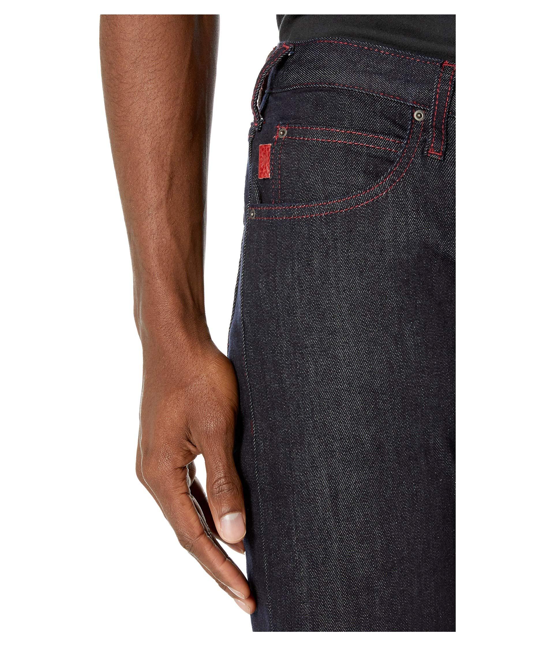 Emporio Armani Red Stitching Dark Denim (dark Denim) Jeans in Blue for Men | Lyst