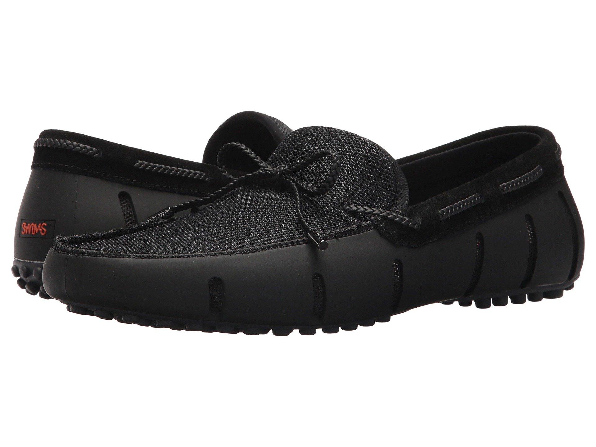 black loafers with laces