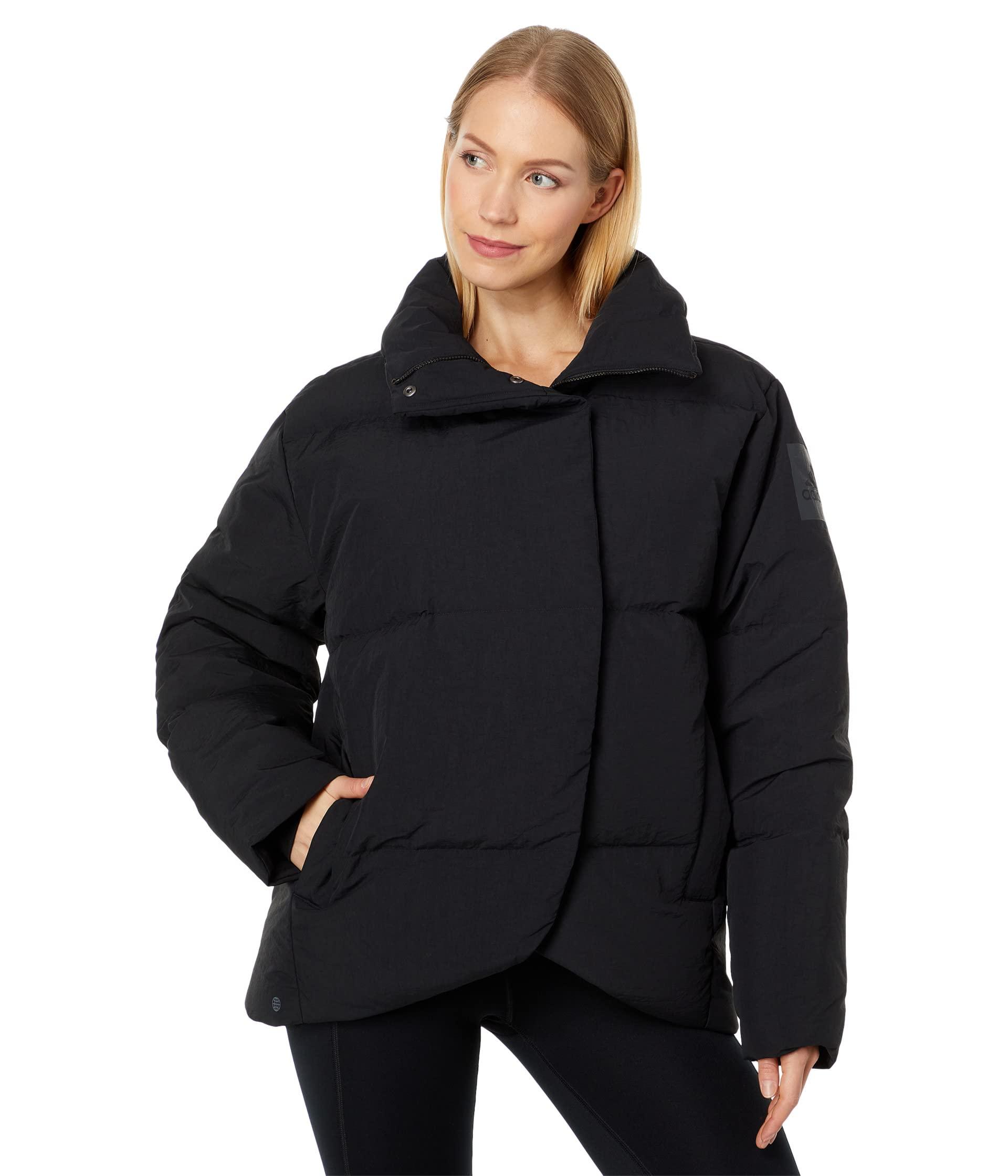 adidas Originals Big Baffle Down Jacket in Black Lyst