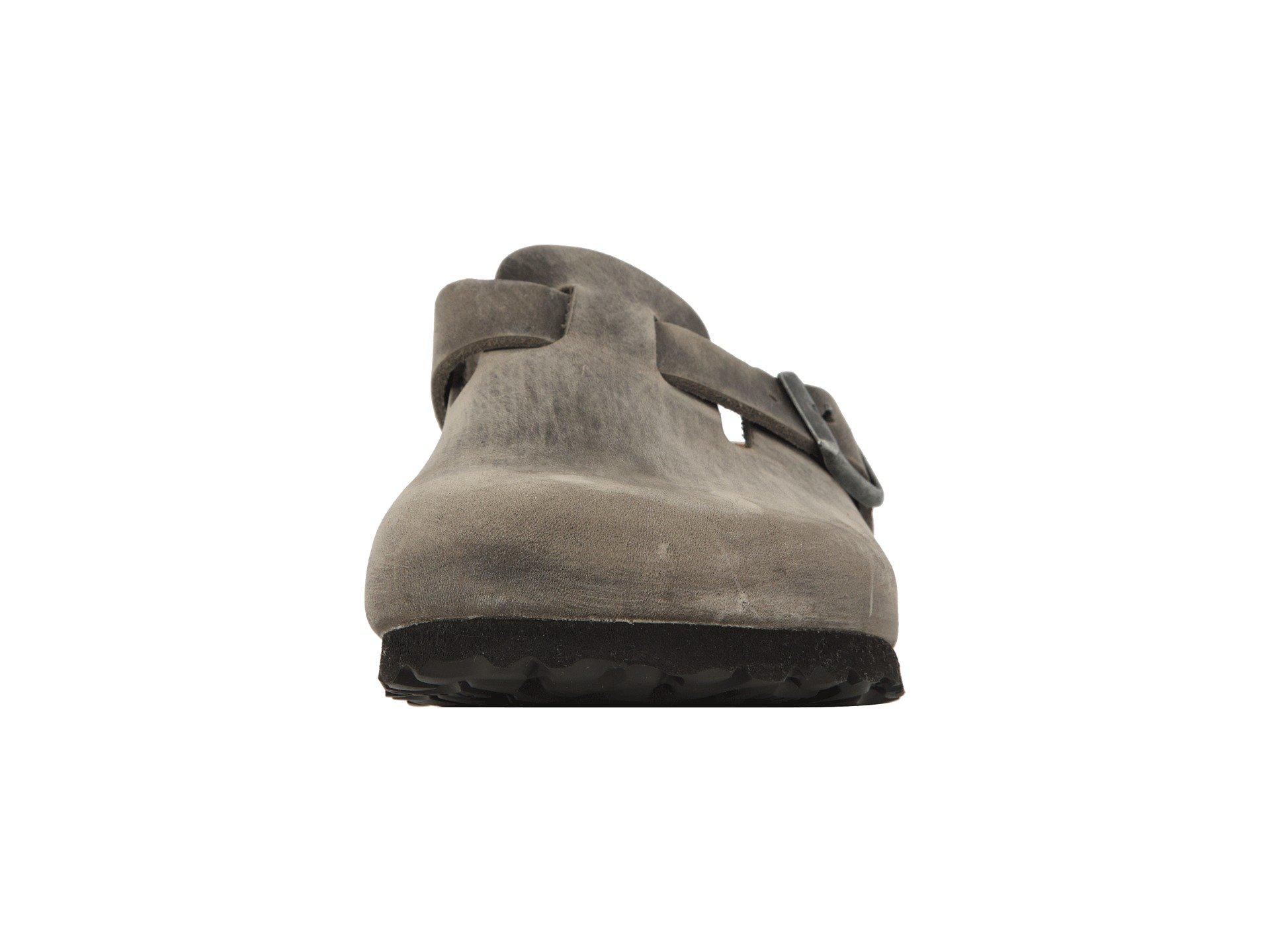 birkenstock boston soft footbed iron oiled leather
