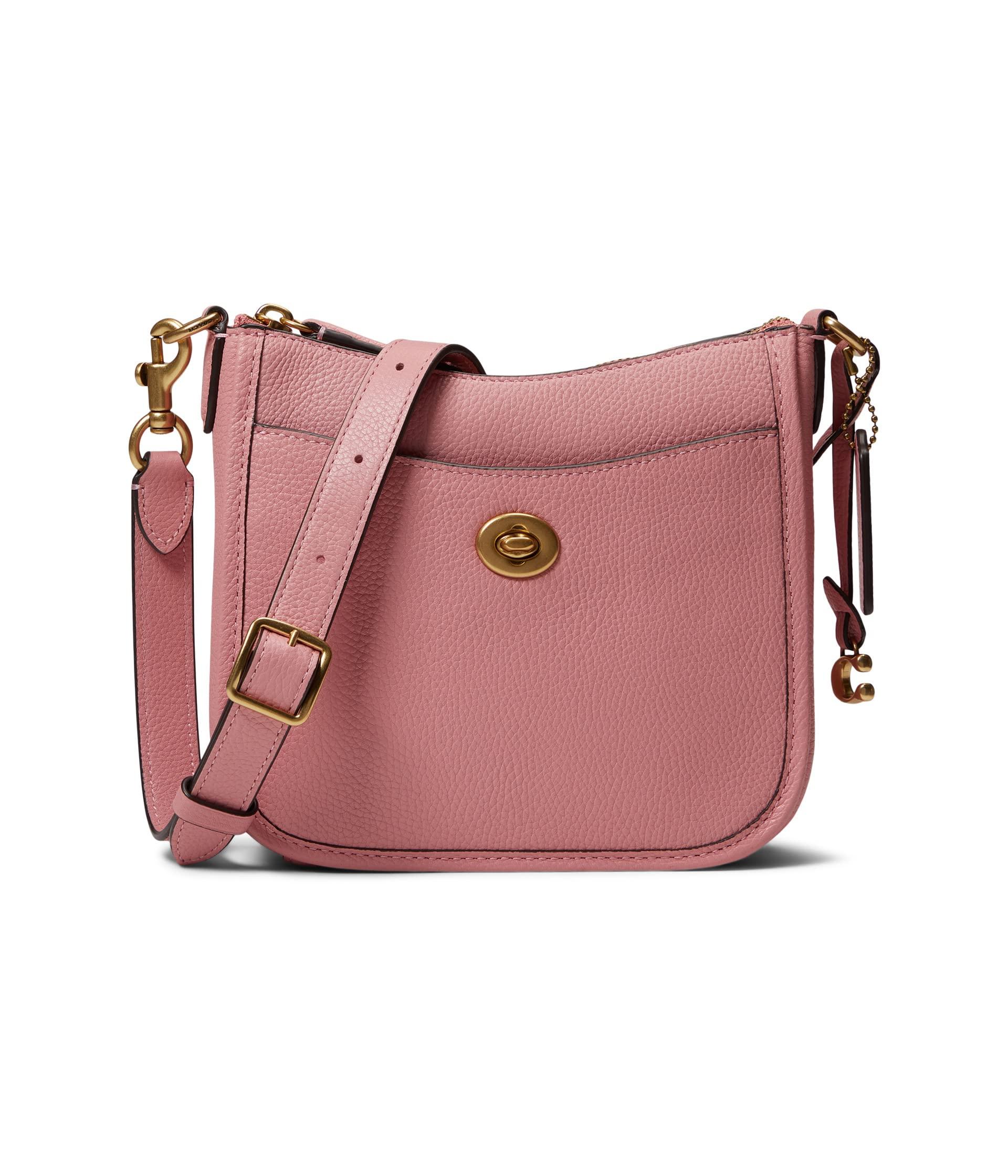 COACH Polished Pebble Leather Chaise Crossbody 19 in Pink Lyst