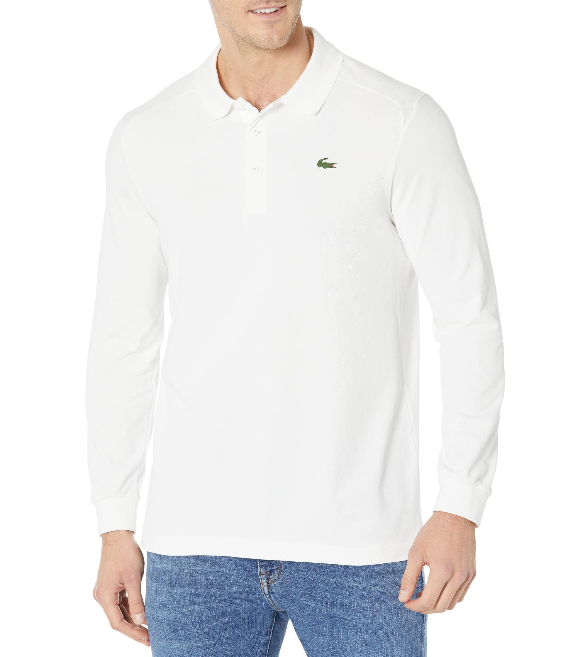 Lacoste Golf Performance Long Sleeve Polo White for Men | Lyst