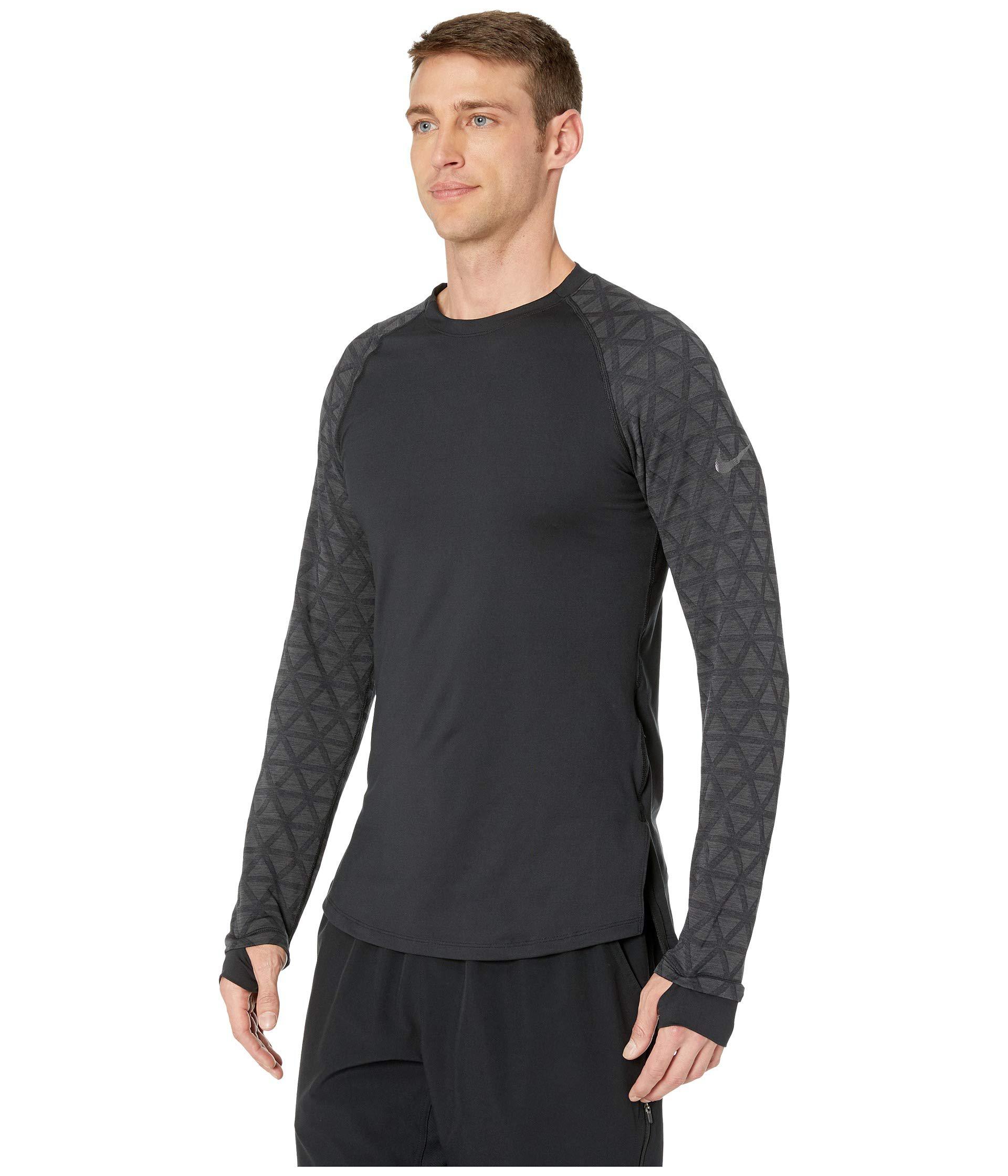 Nike Synthetic Niko Pro Therma Long Sleeve Mock Neck T-shirt in  Black/Anthracite/Dark Grey (Gray) for Men - Lyst