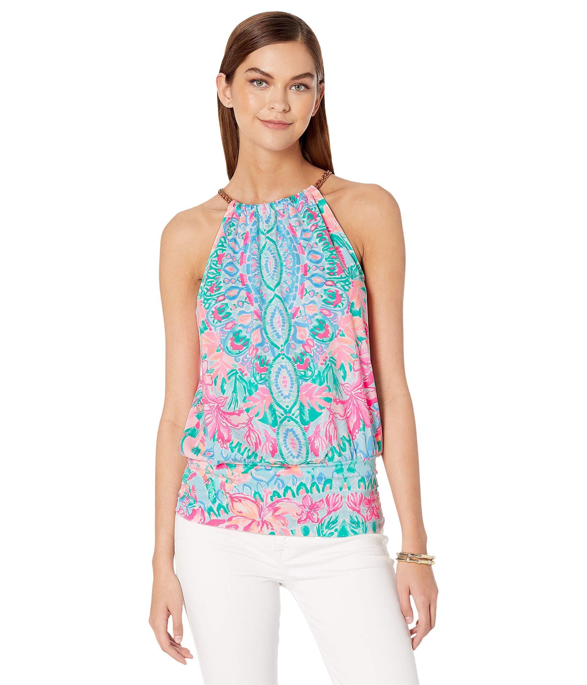 Lilly Pulitzer Bowen Top (multi Lilly Of The Jungle) Women's Sleeveless in  Blue | Lyst