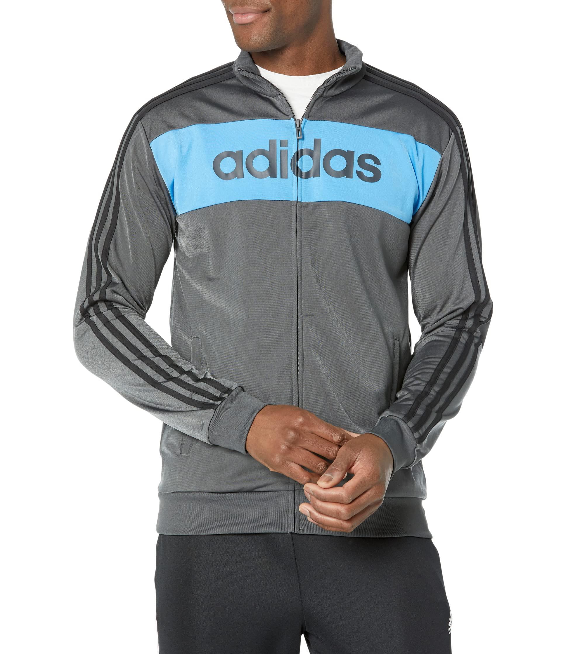 adidas Essentials Tricot 3-stripes Linear Track Jacket in Blue for Men |  Lyst