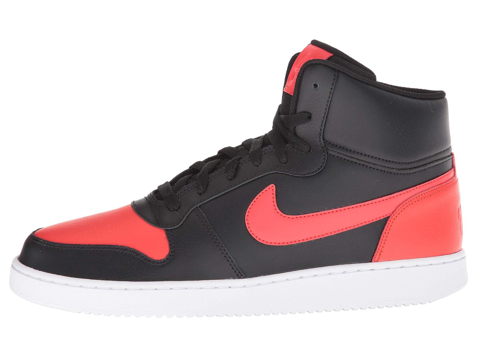 nike ebernon mid black and red
