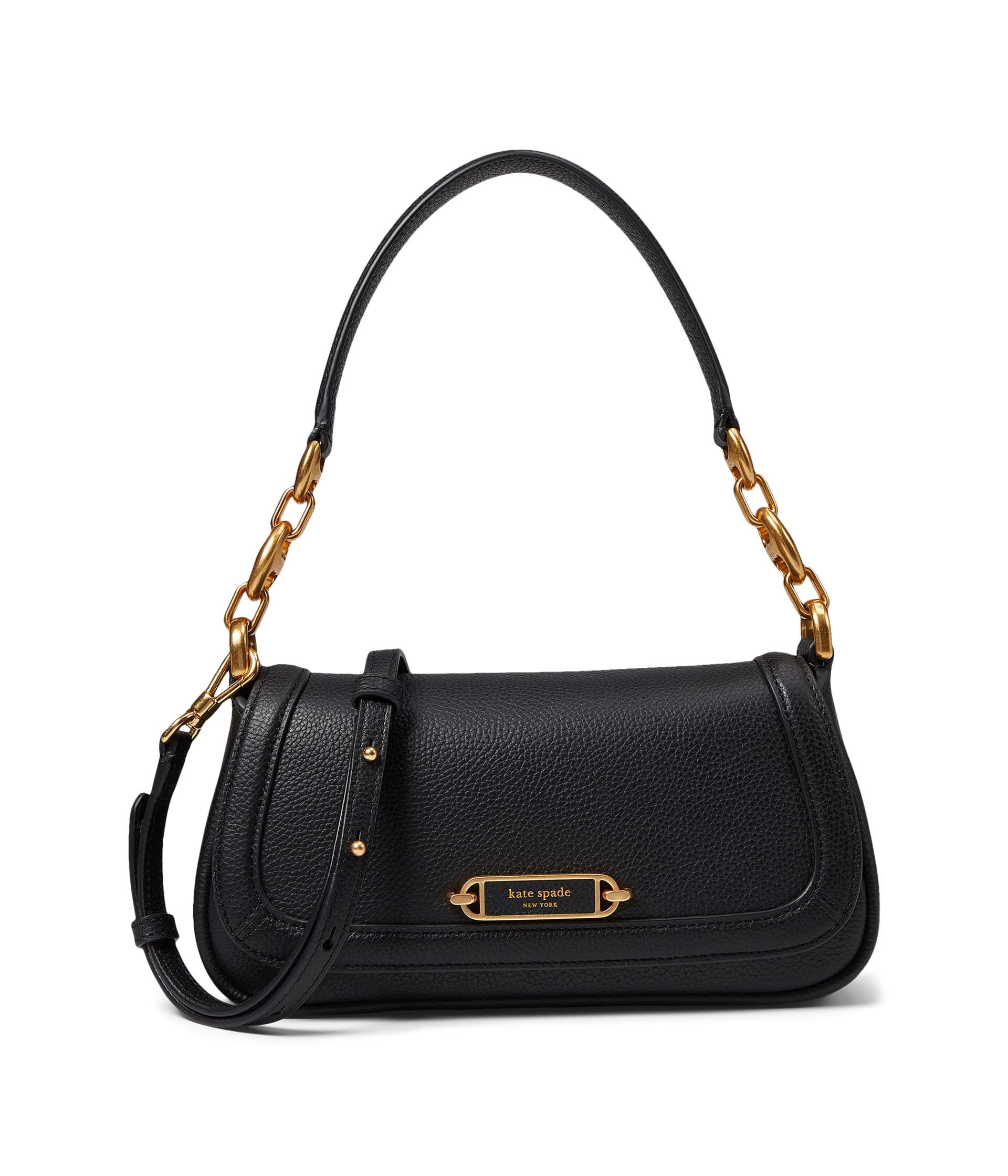 Kate Spade Gramercy Pebbled Leather Small Flap Shoulder Bag in Black Lyst