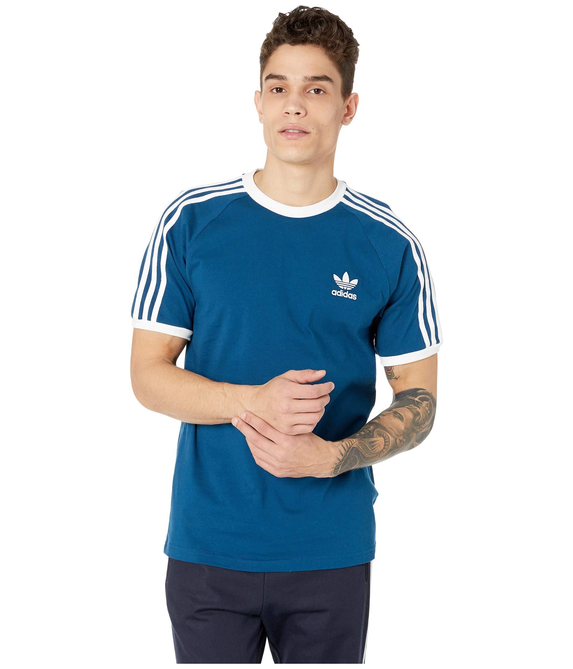 adidas Originals Cotton 3-stripes Tee (legend Marine) Men's T Shirt in Blue  for Men | Lyst