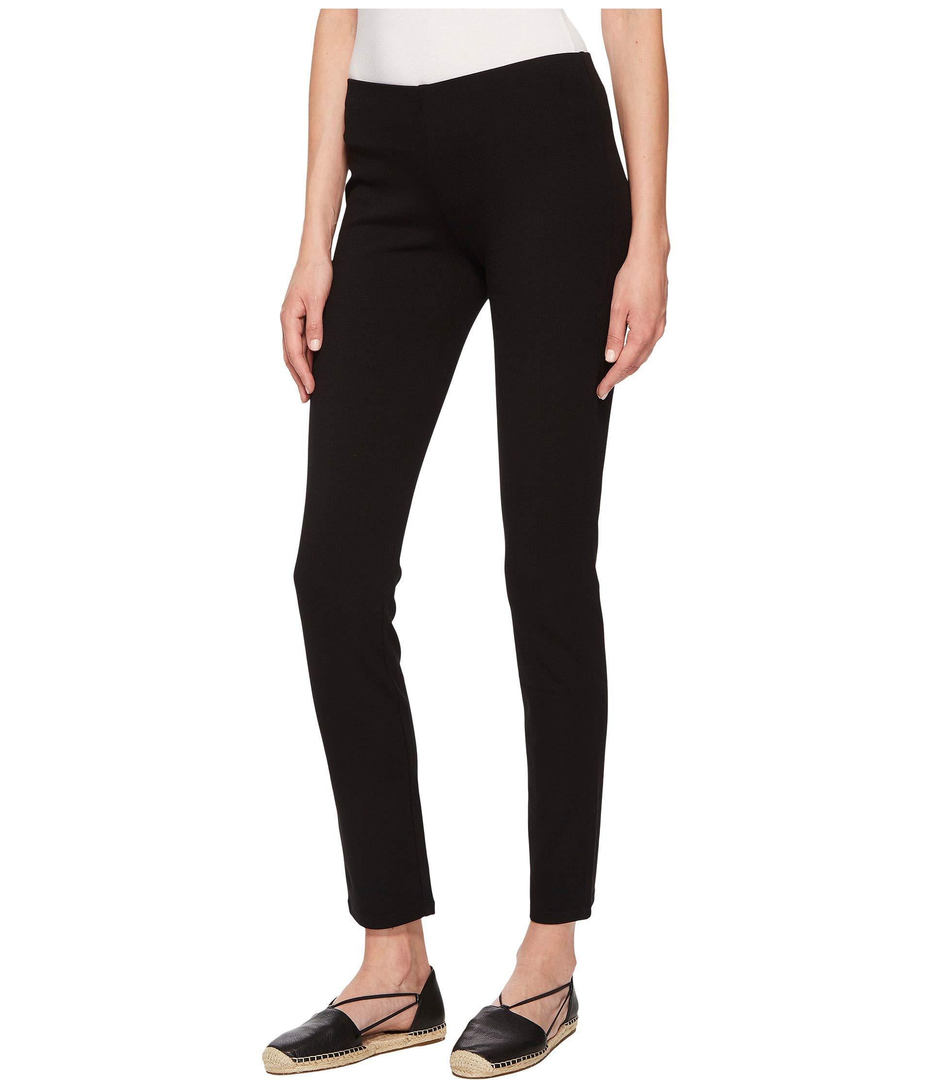 Eileen Fisher Synthetic System Stretch Ponte Slim Pant in Black - Save ...