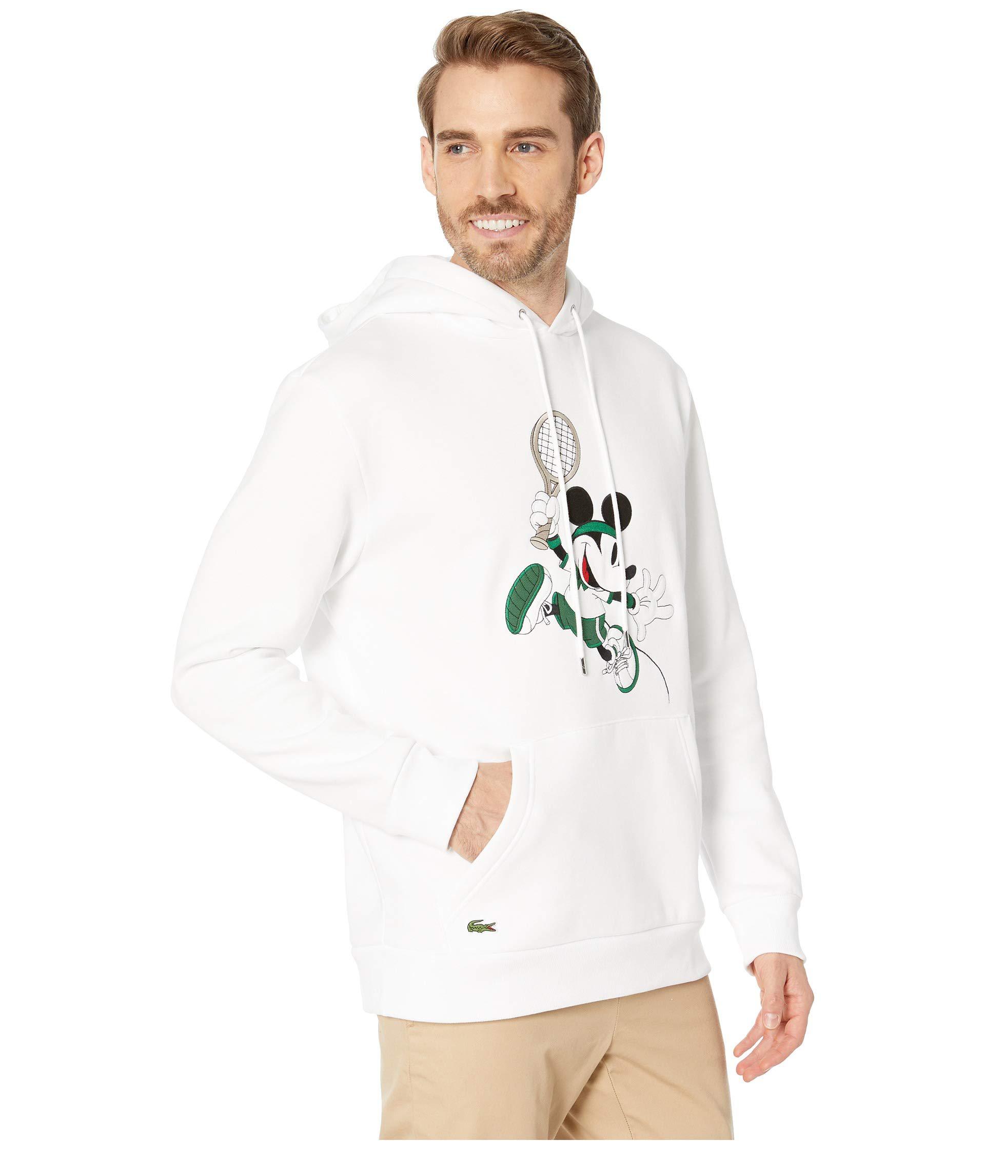 unisex disney mickey embroidery hooded fleece sweatshirt