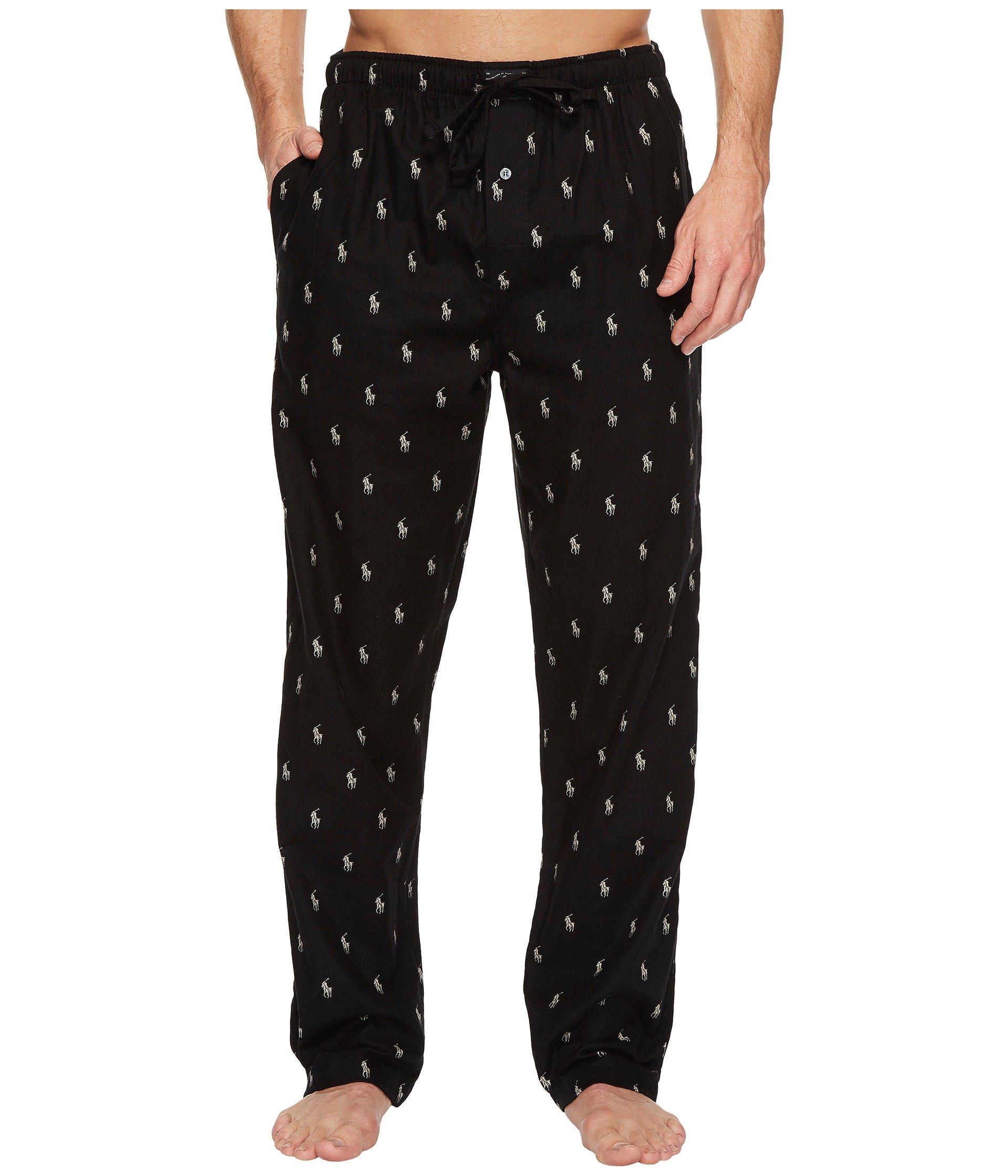Polo Ralph Lauren Printed Pony Cotton Pajama Pants in Black for Men ...