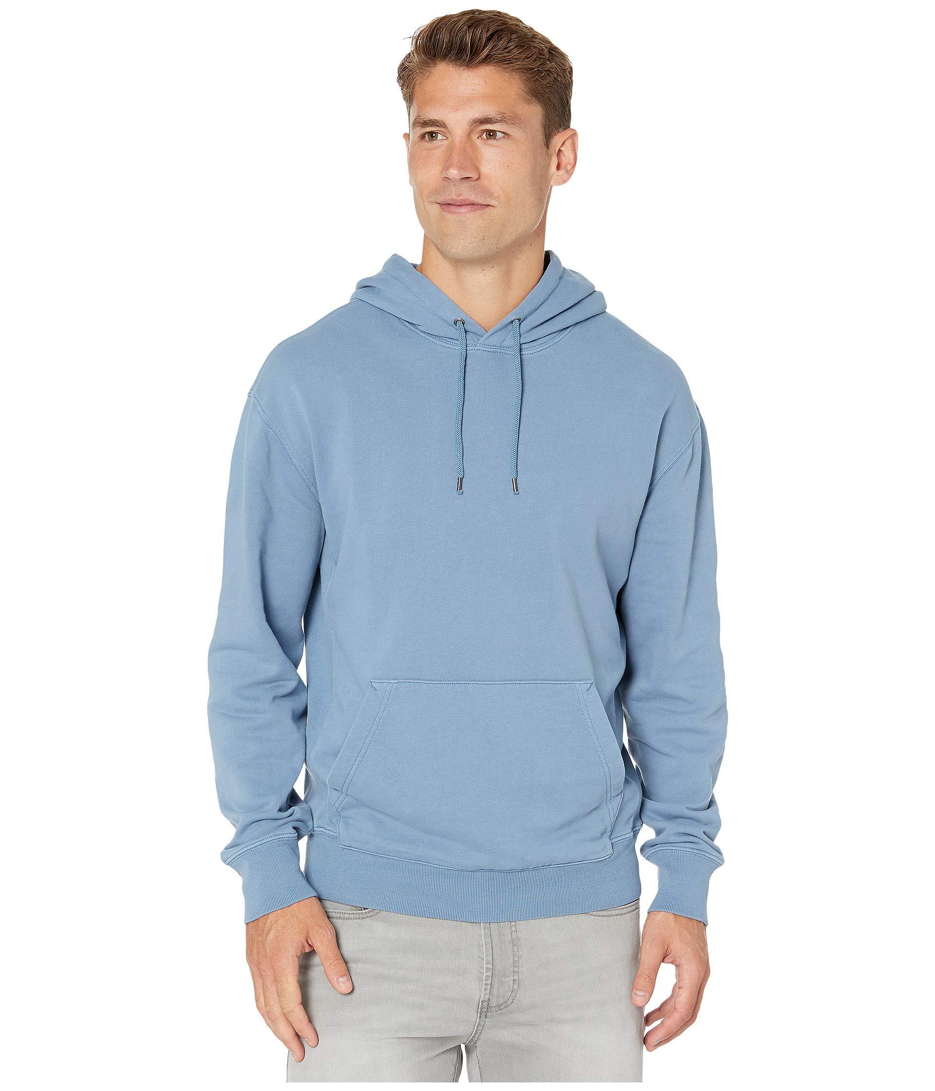 J.Crew Cotton Garment-dyed French Terry Hoodie in Blue for Men - Lyst