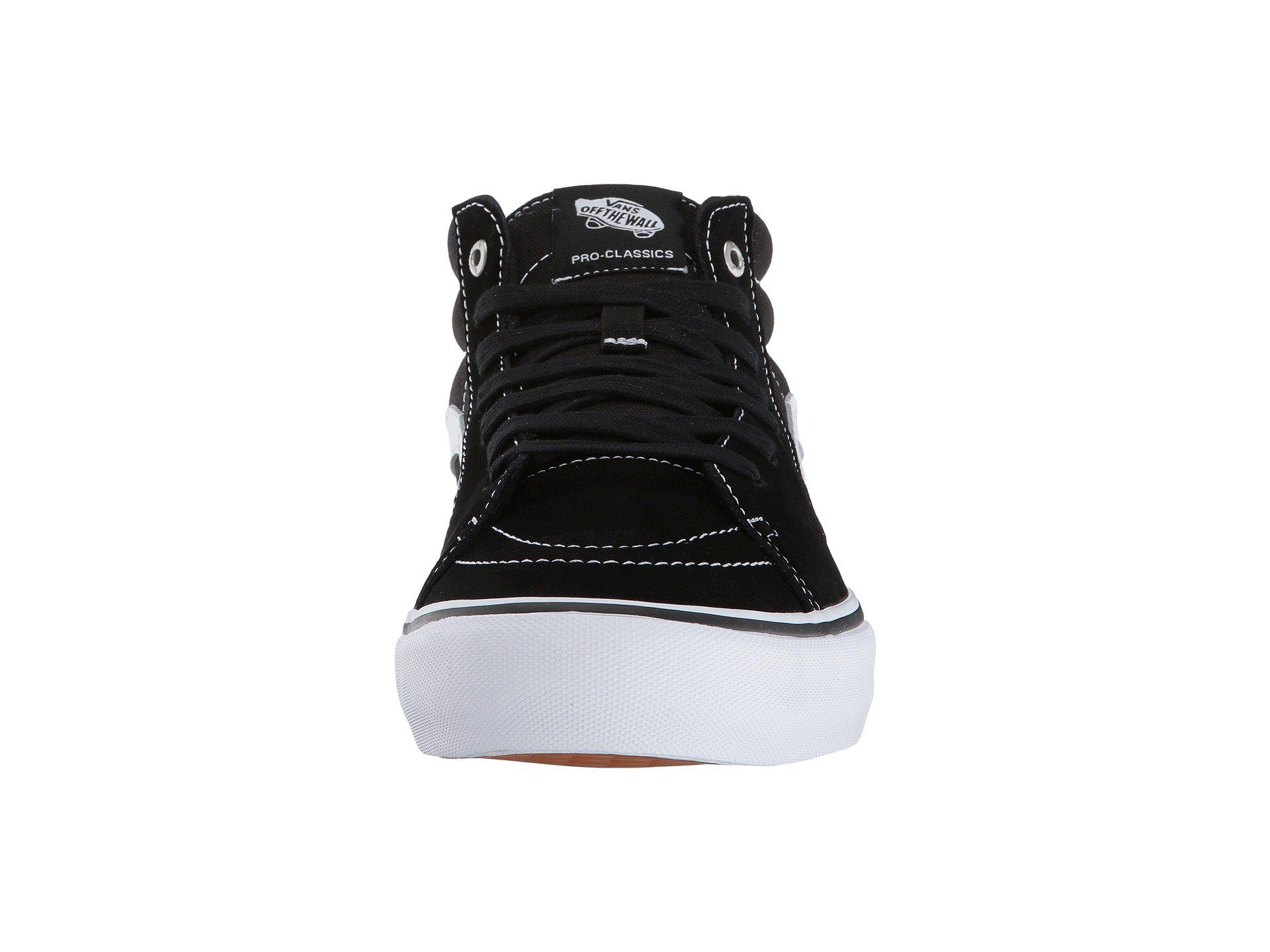 vans sk8 mid pro black white