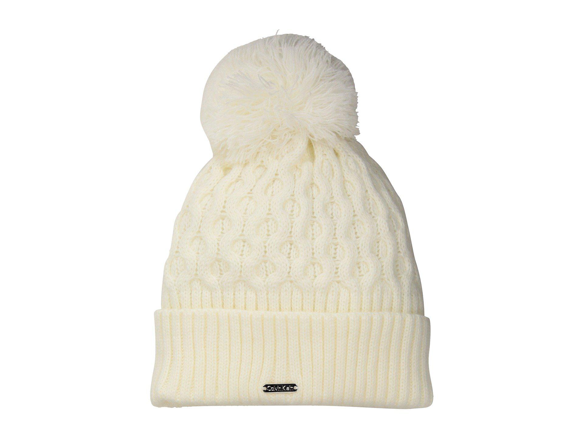 cream wooly hat