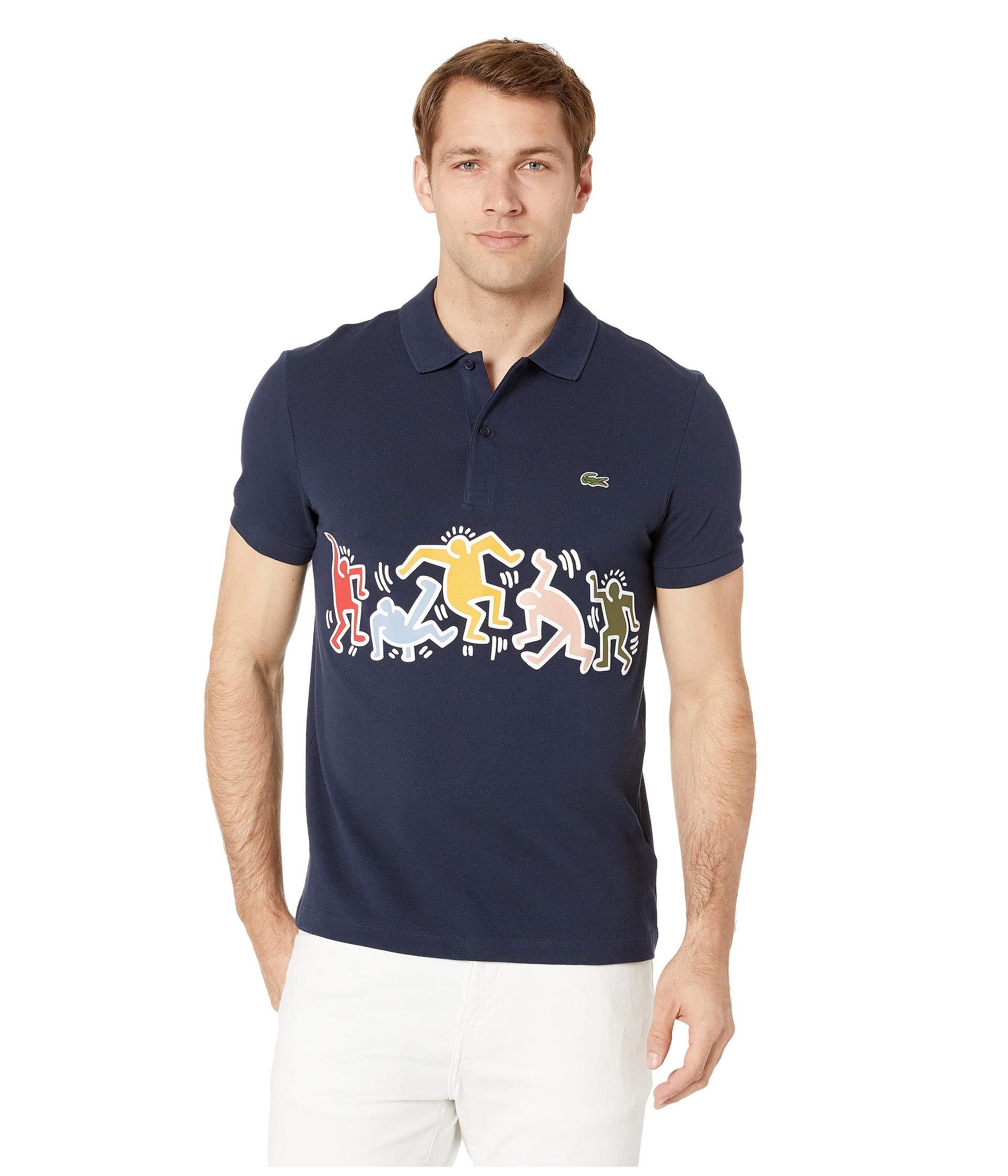 Lacoste Keith Haring Pique Graphic Polo Regular Fit in Blue for Men - Save 39% - Lyst