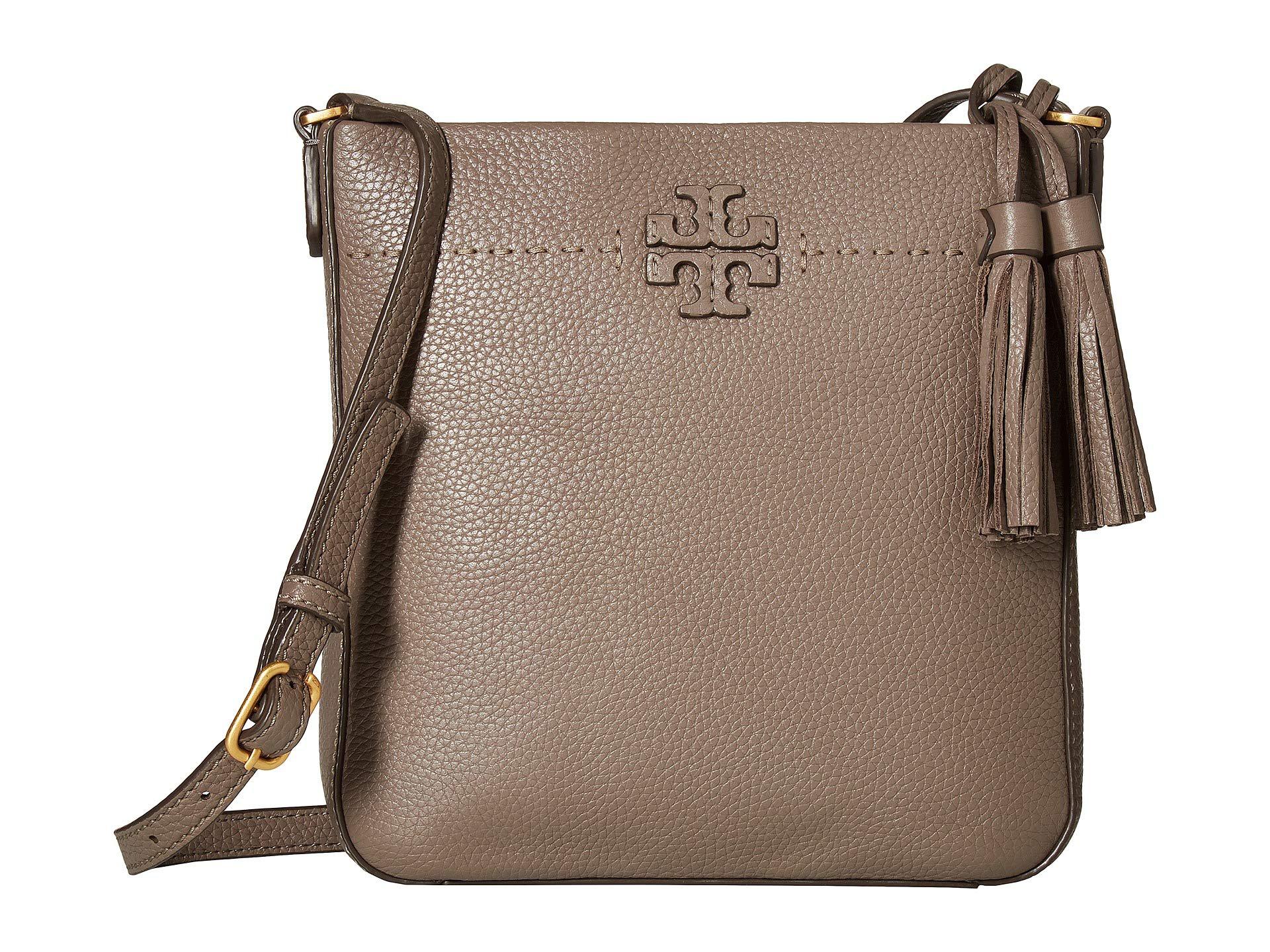 Tory Burch Mcgraw Swingpack (silver Maple) Handbags | Lyst