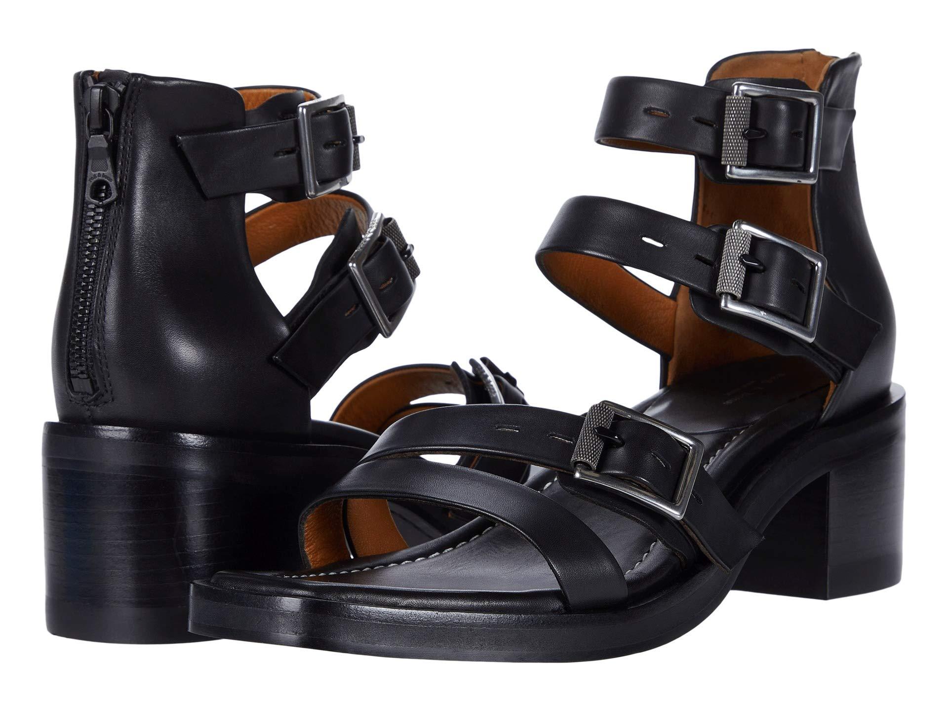 Rag & Bone Leather Fallon Sandals in Black - Save 60% - Lyst