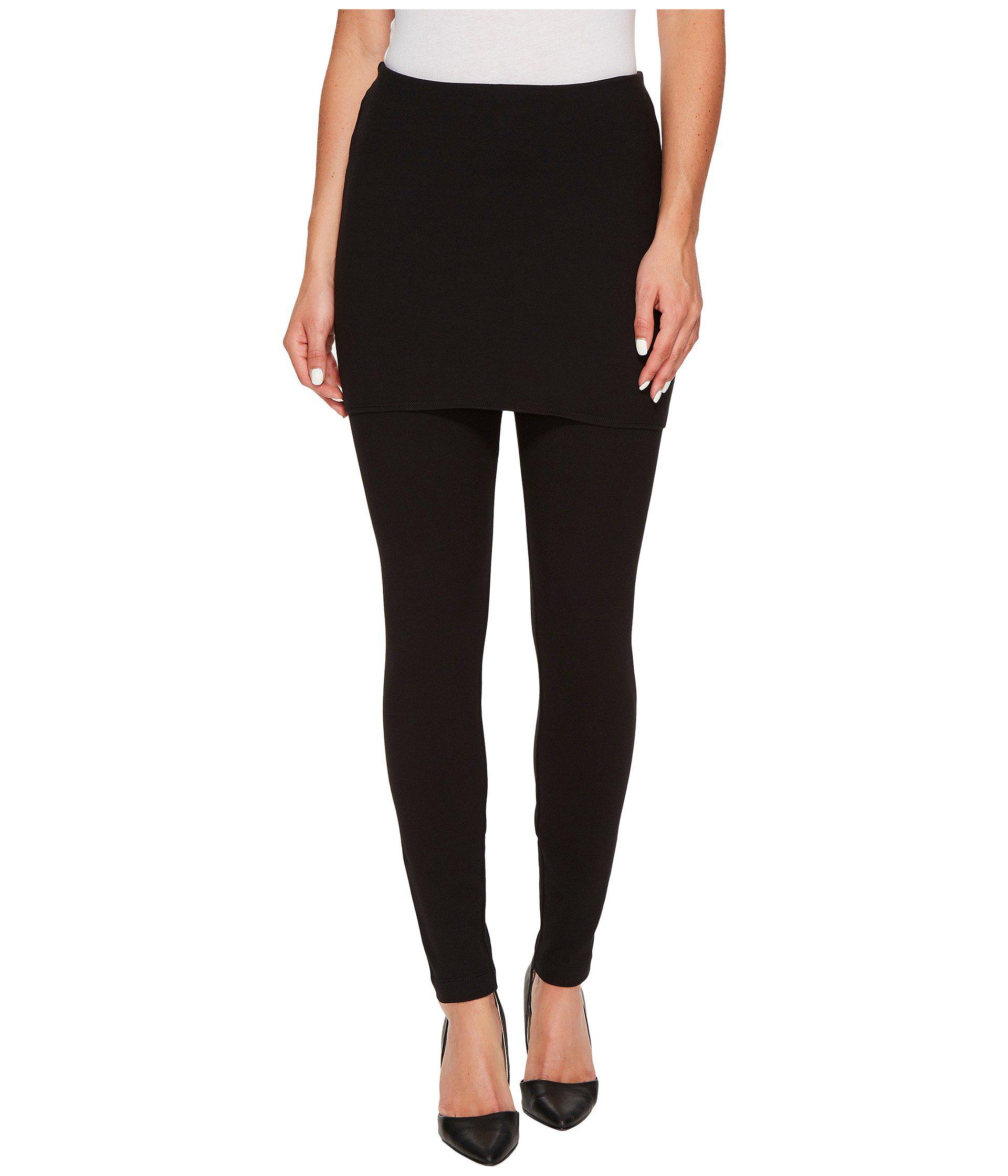 Lyssé Cotton Skirted Leggings in Black Lyst