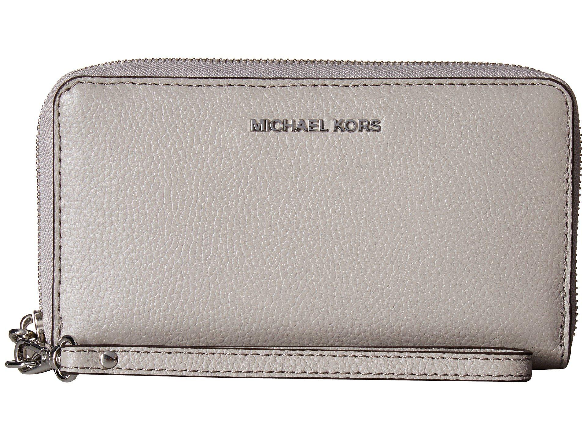 MICHAEL Michael Kors Leather Large Flat Multifunction Phone Case ...