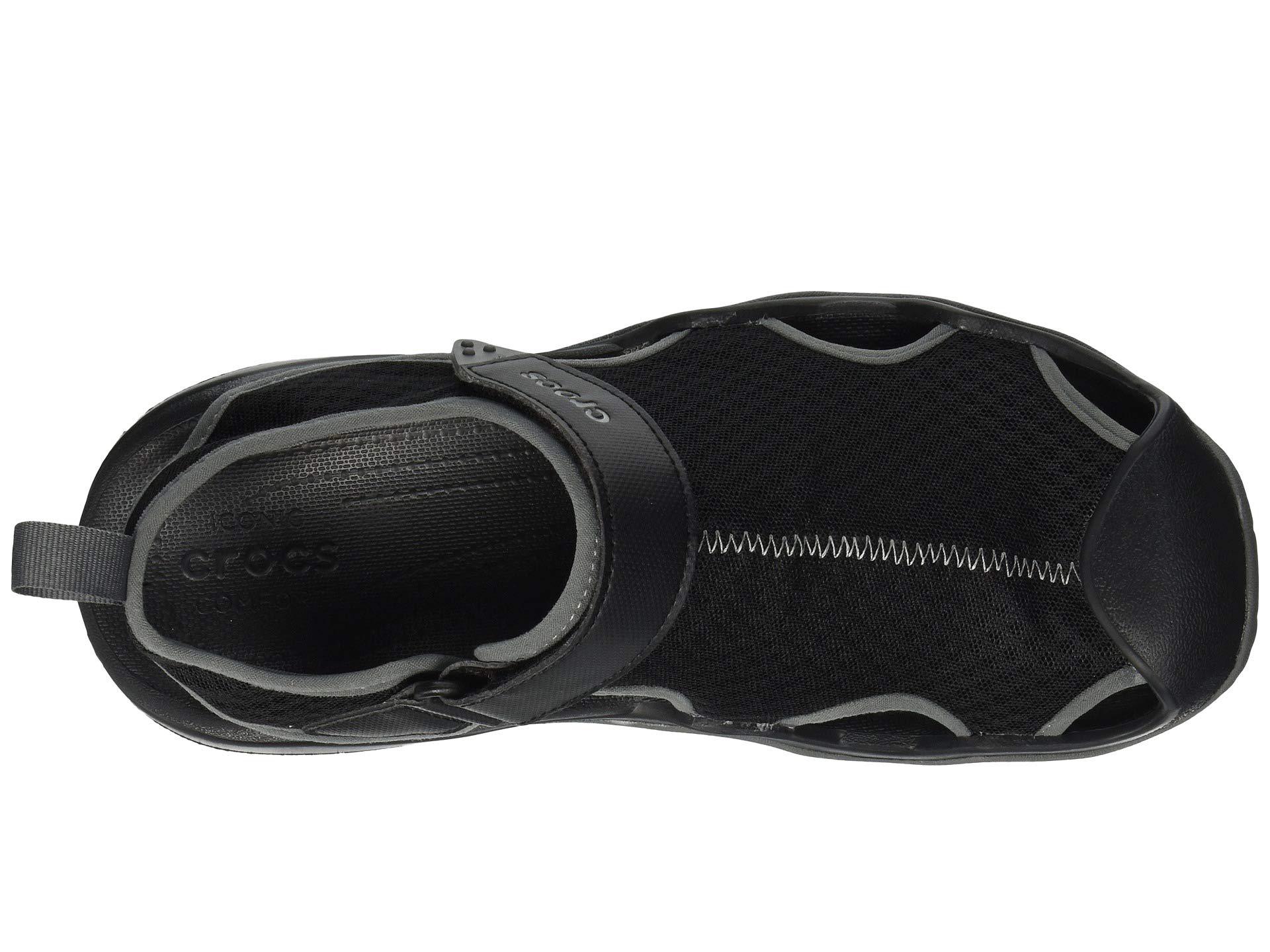 crocs swiftwater black sandals