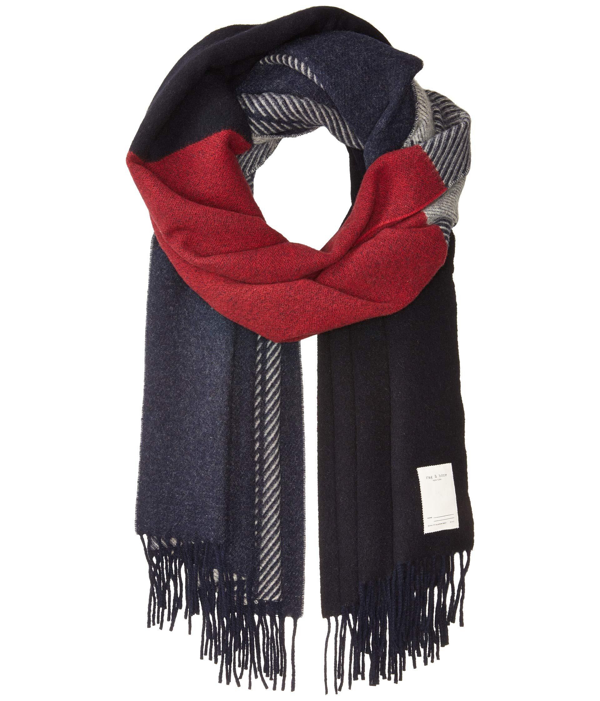 rag & bone mixed check scarf