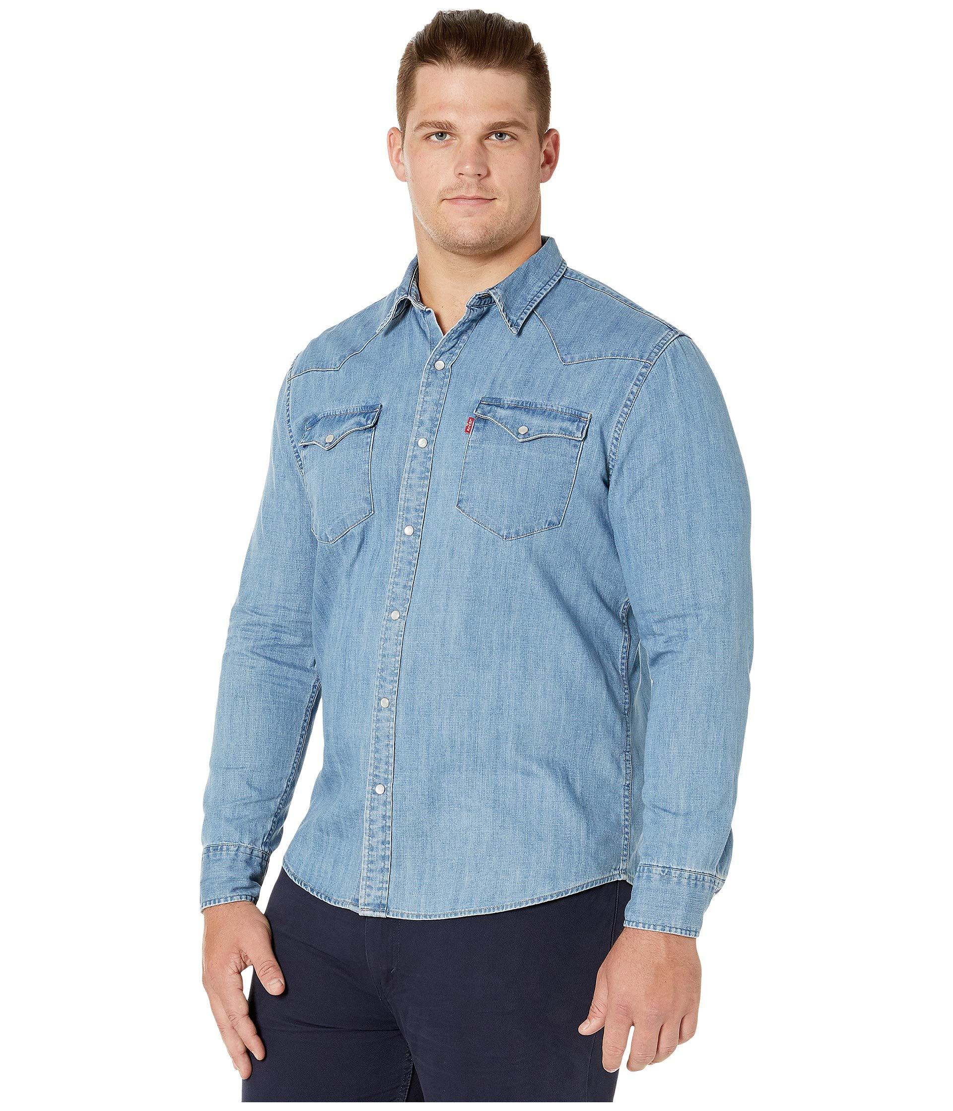 levi's big and tall denim shirts