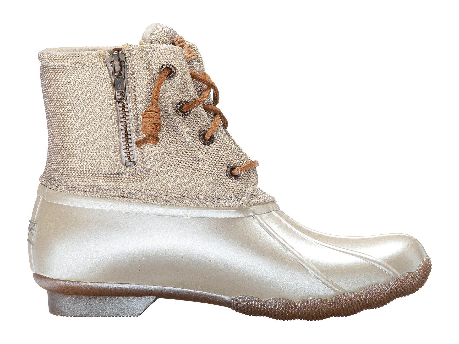 sperry duck boots pearlized