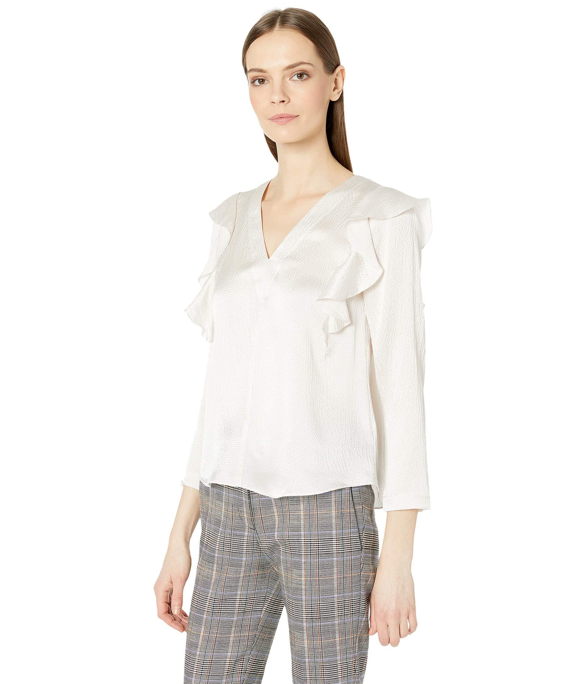 rebecca taylor silk ruffle top
