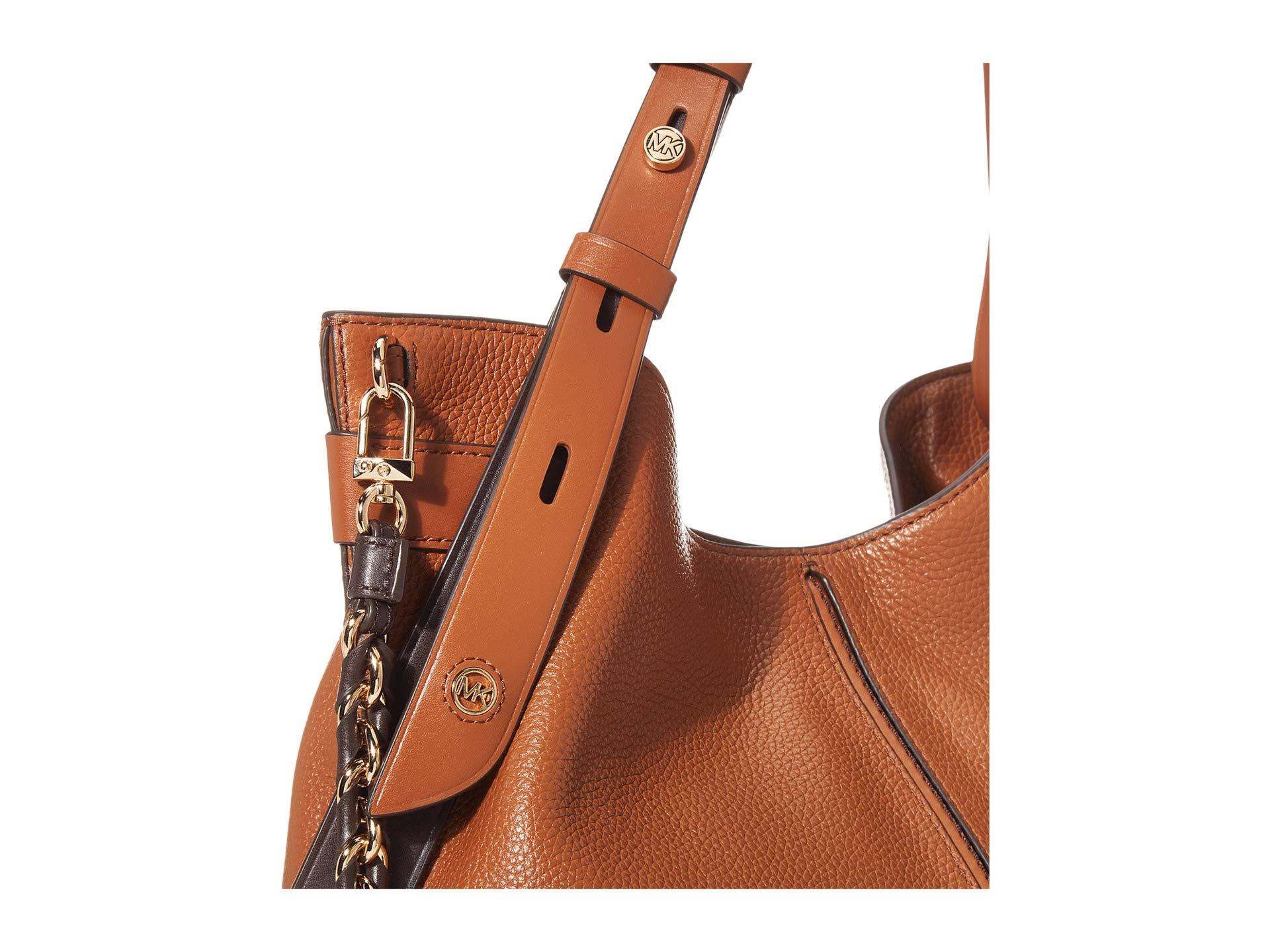 MICHAEL Michael Kors Leather Downtown Astor Large Shoulder in Brown Lyst