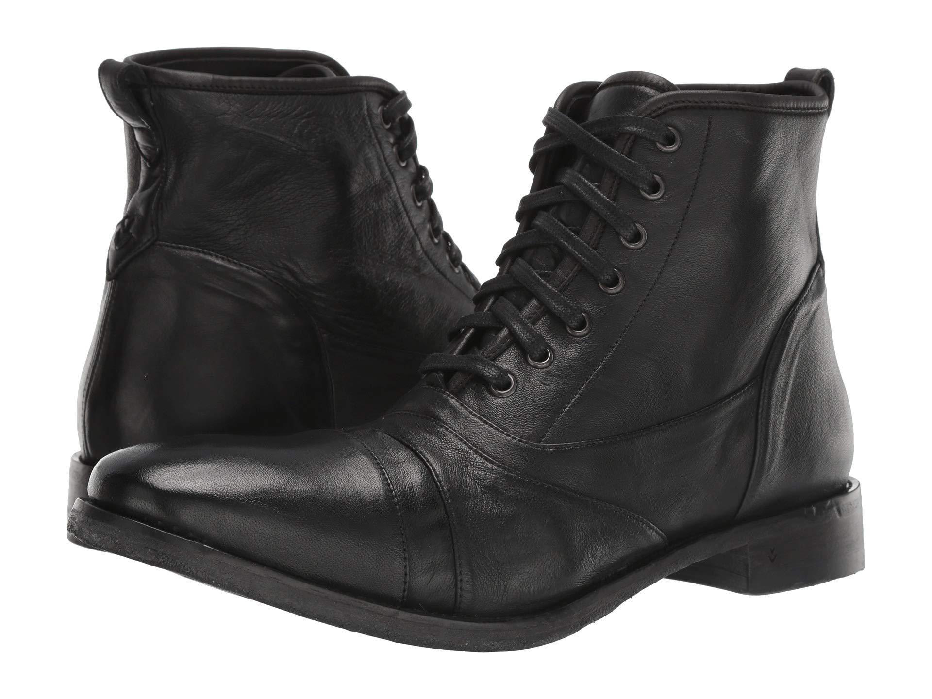 John Varvatos Fleetwood Lace Boot in Black for Men Lyst