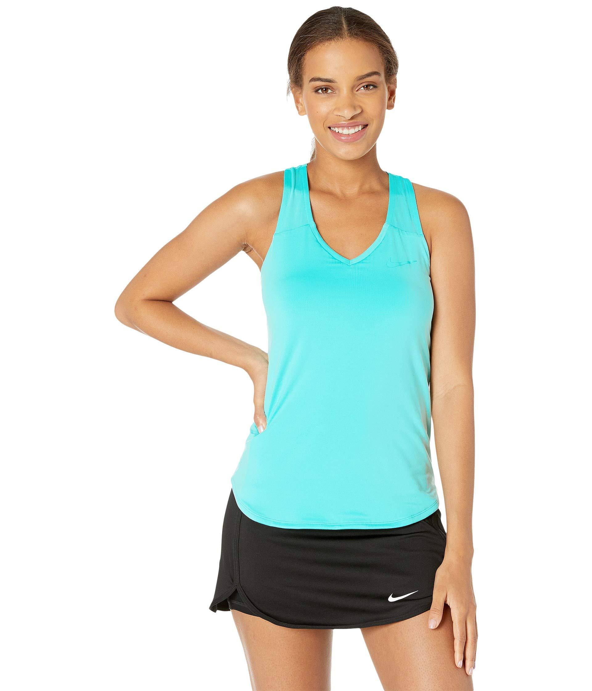 Nike Synthetic Court Team Pure Tennis Tank Top in Green - Lyst