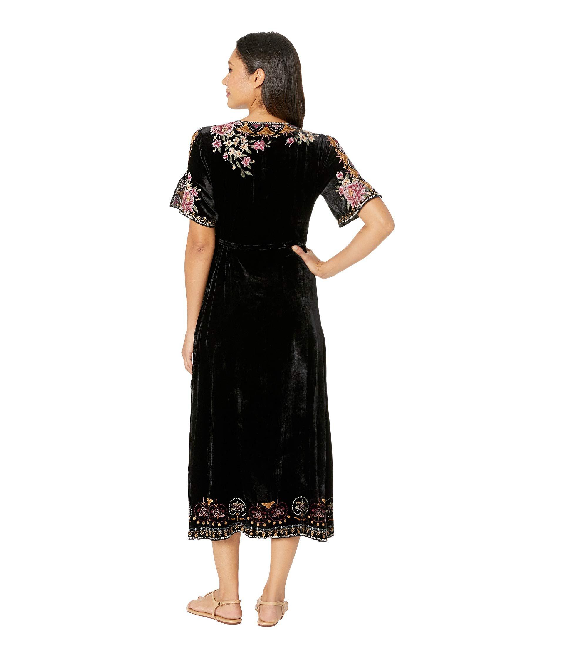 joanna velvet wrap dress