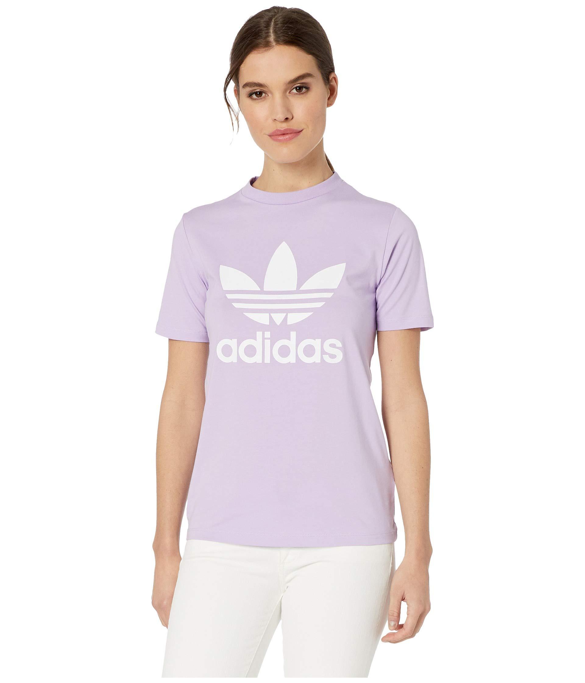 adidas trefoil tee purple