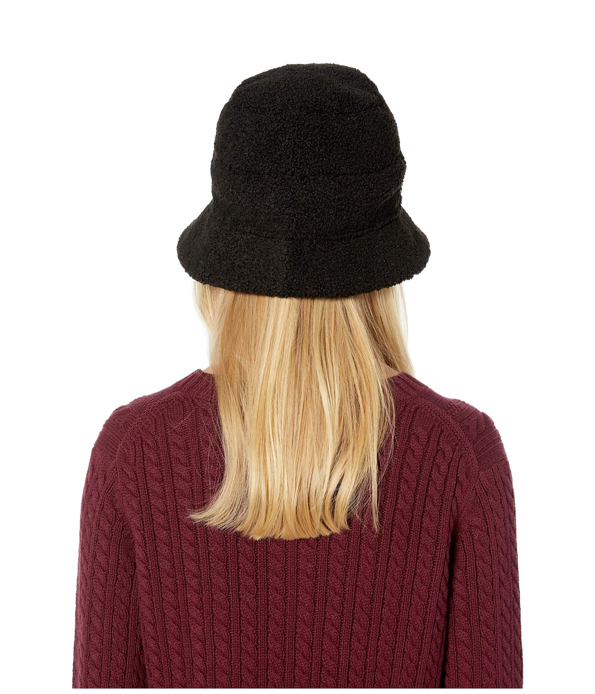 UGG Synthetic Fabric And Sherpa Bucket Hat in Black - Lyst