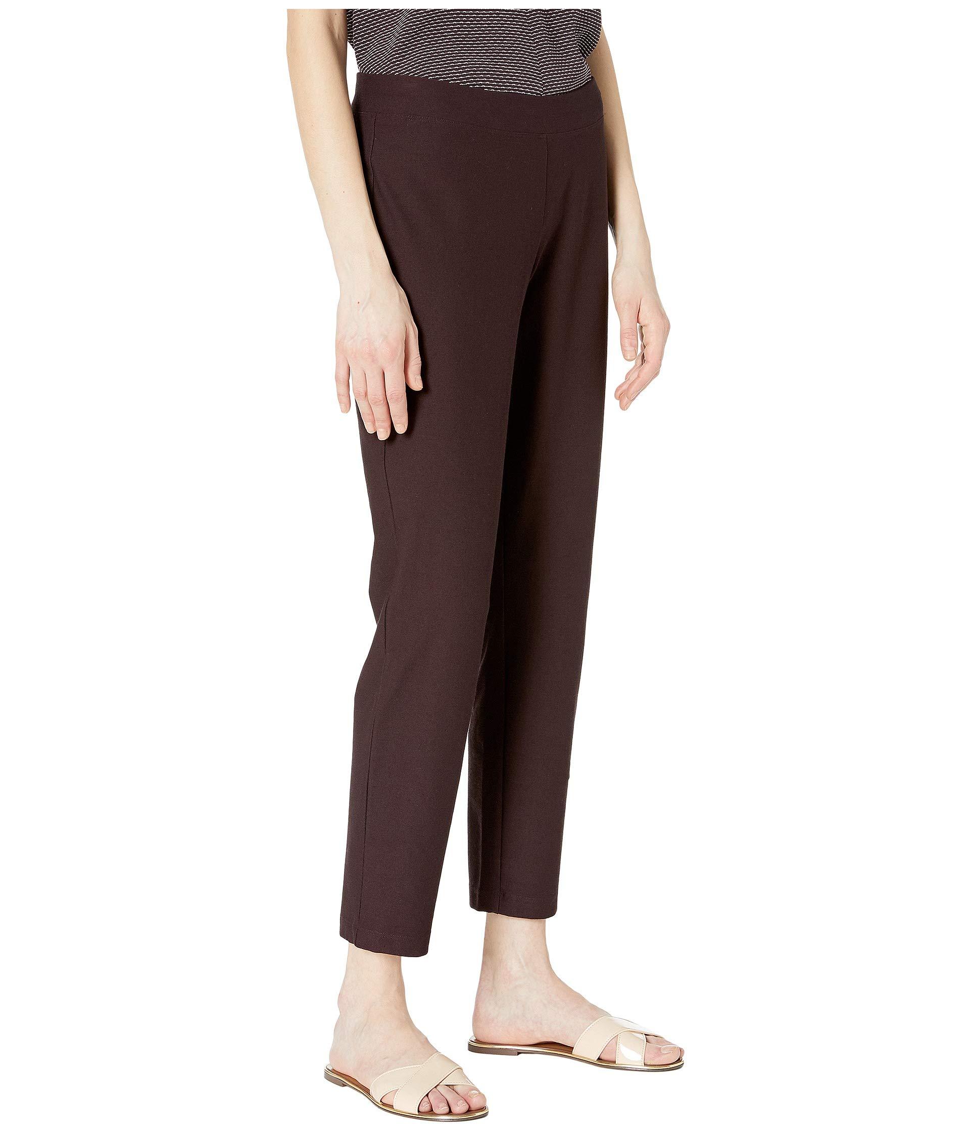 Eileen Fisher Synthetic Slim Ankle Pants (cassis) Women's Casual 