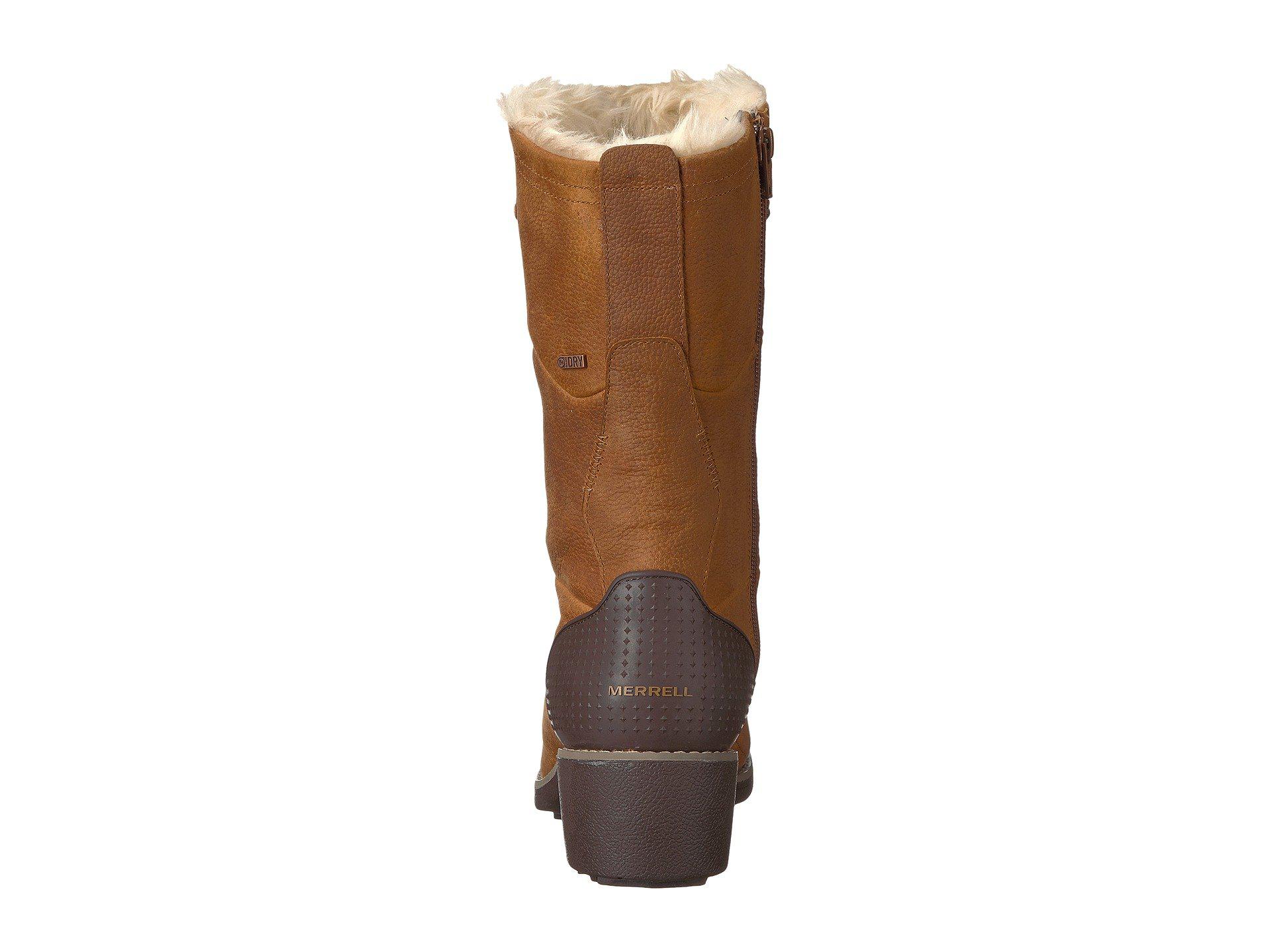 merrell women's chateau tall lace polar waterproof snow boot