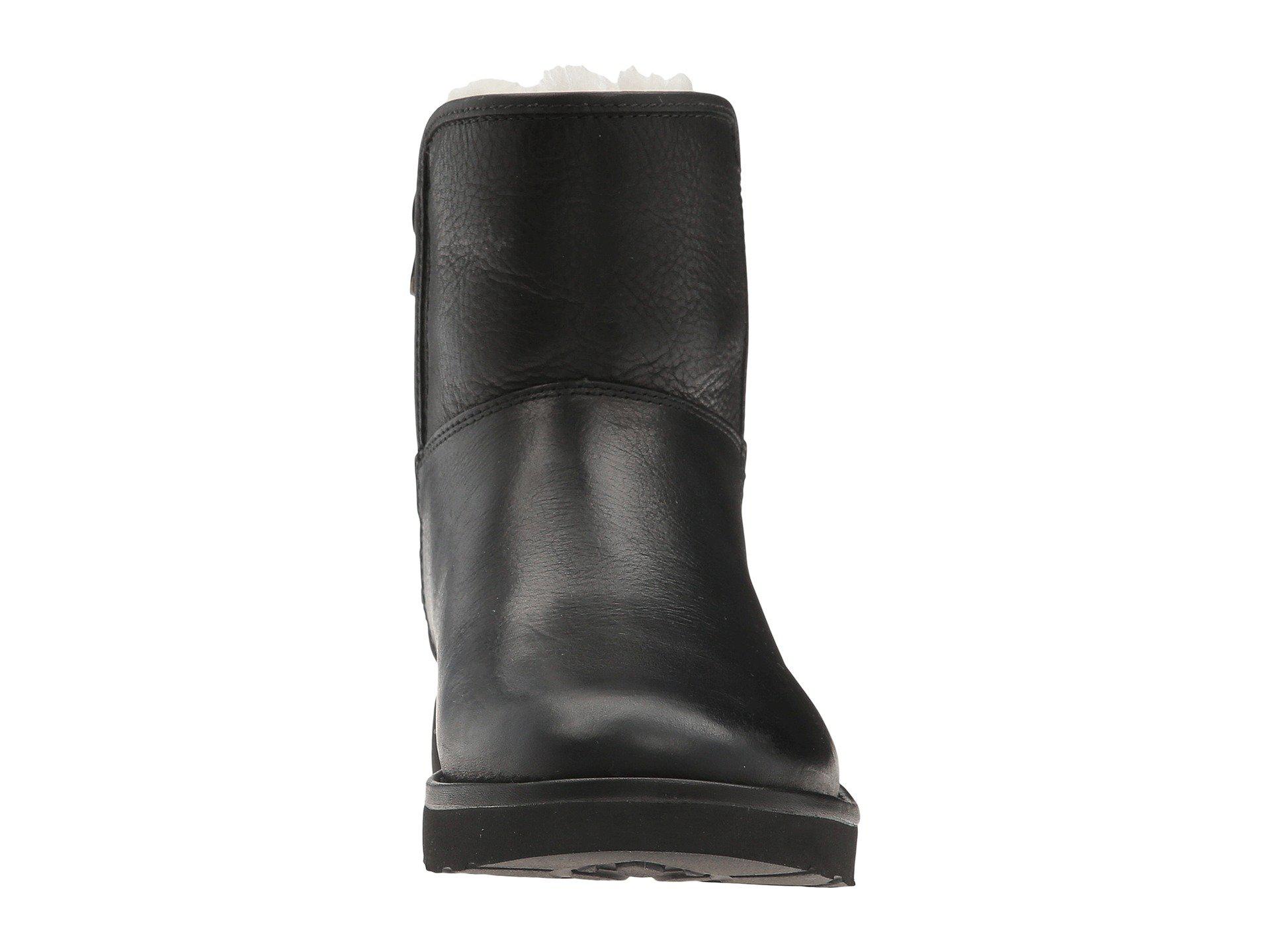 ugg womens abree mini leather boots nero