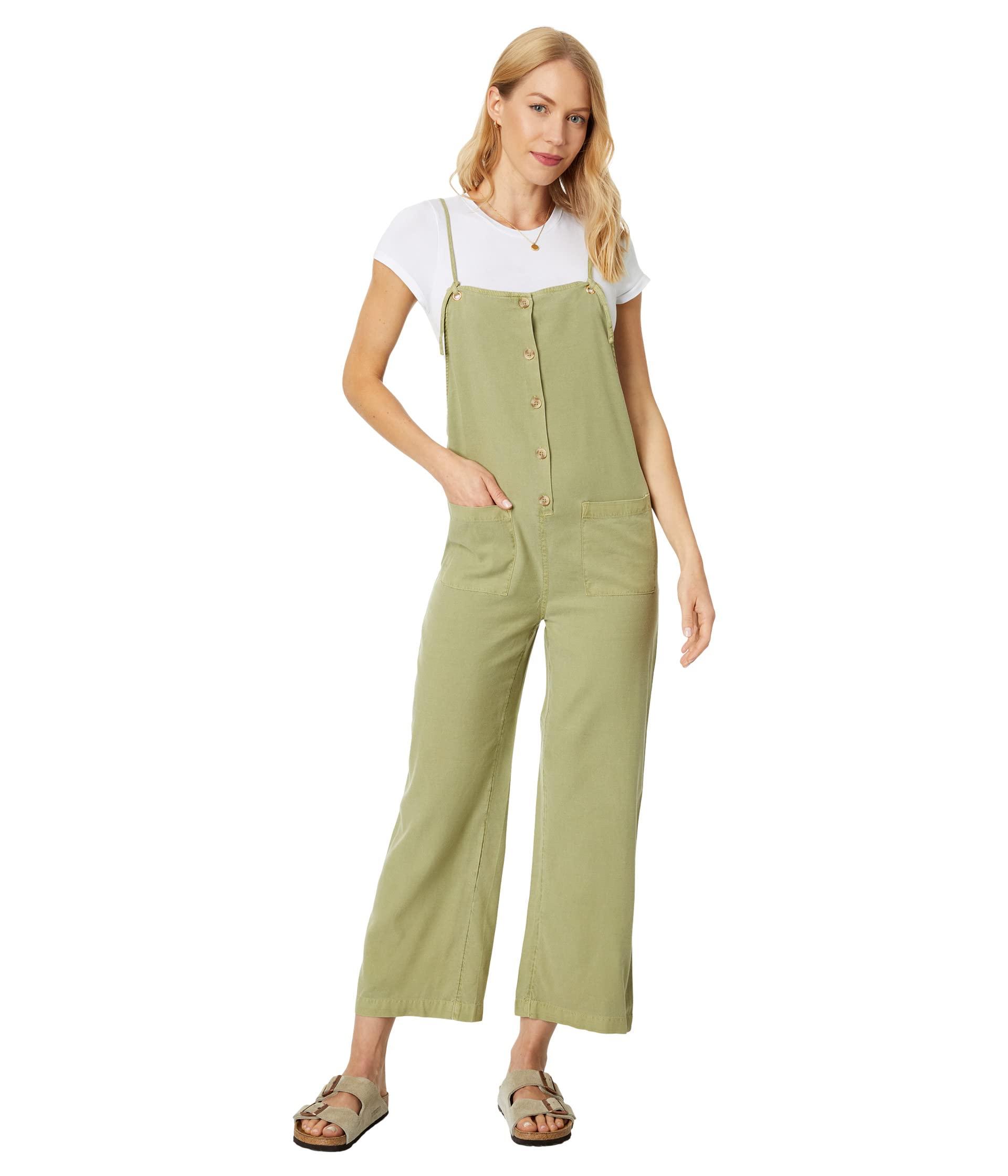 Billabong Beach Cruiser Overalls in Green Lyst