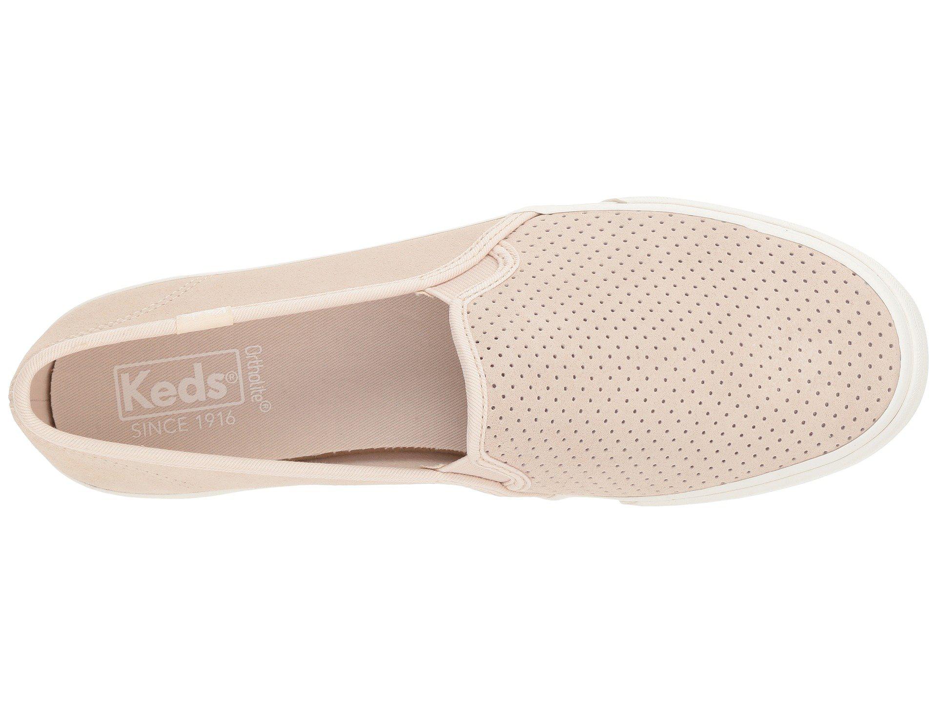 keds double decker perf suede taupe