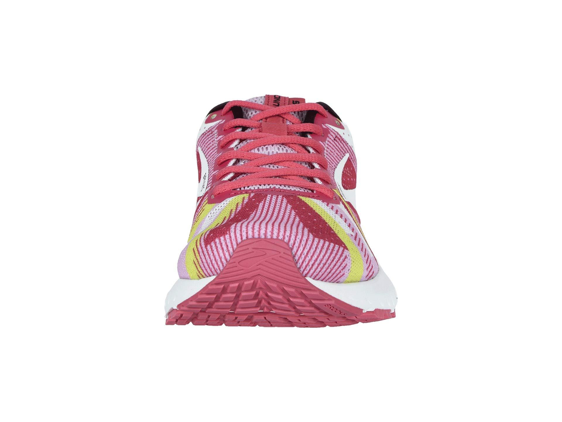 brooks launch 6 pink white lemon