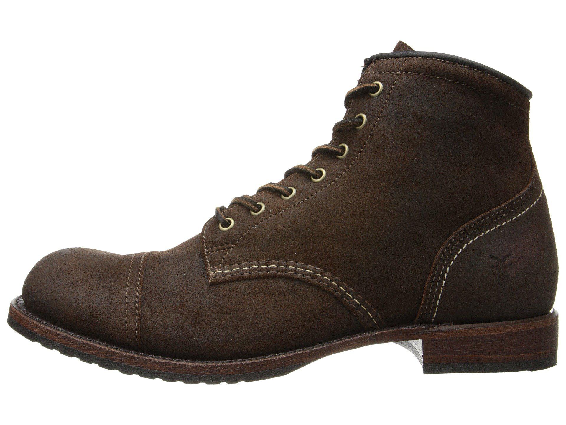 frye logan cap toe black