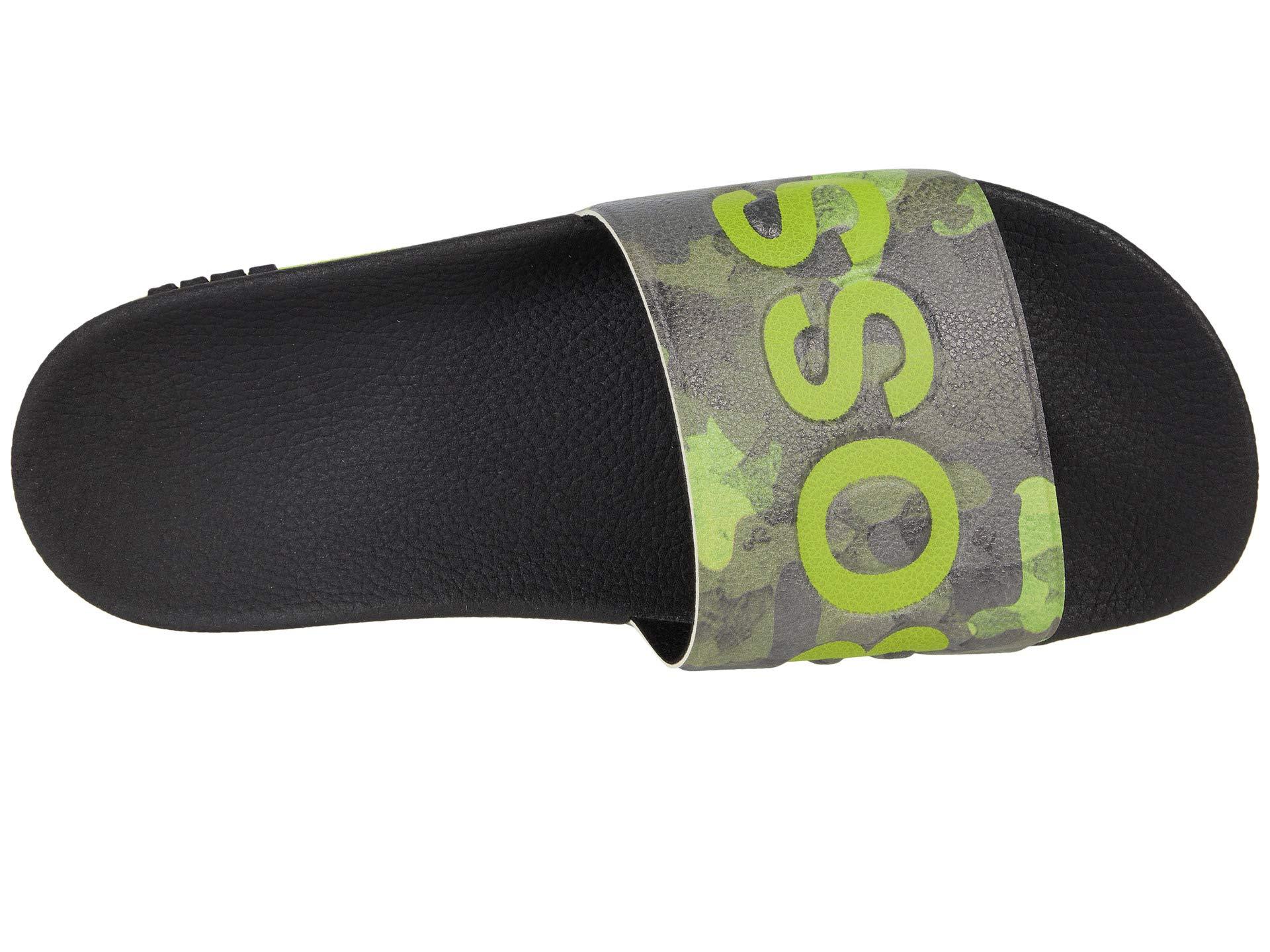 BOSS by Hugo Boss Rubber Bay Slide Sandals in Green for Men Lyst