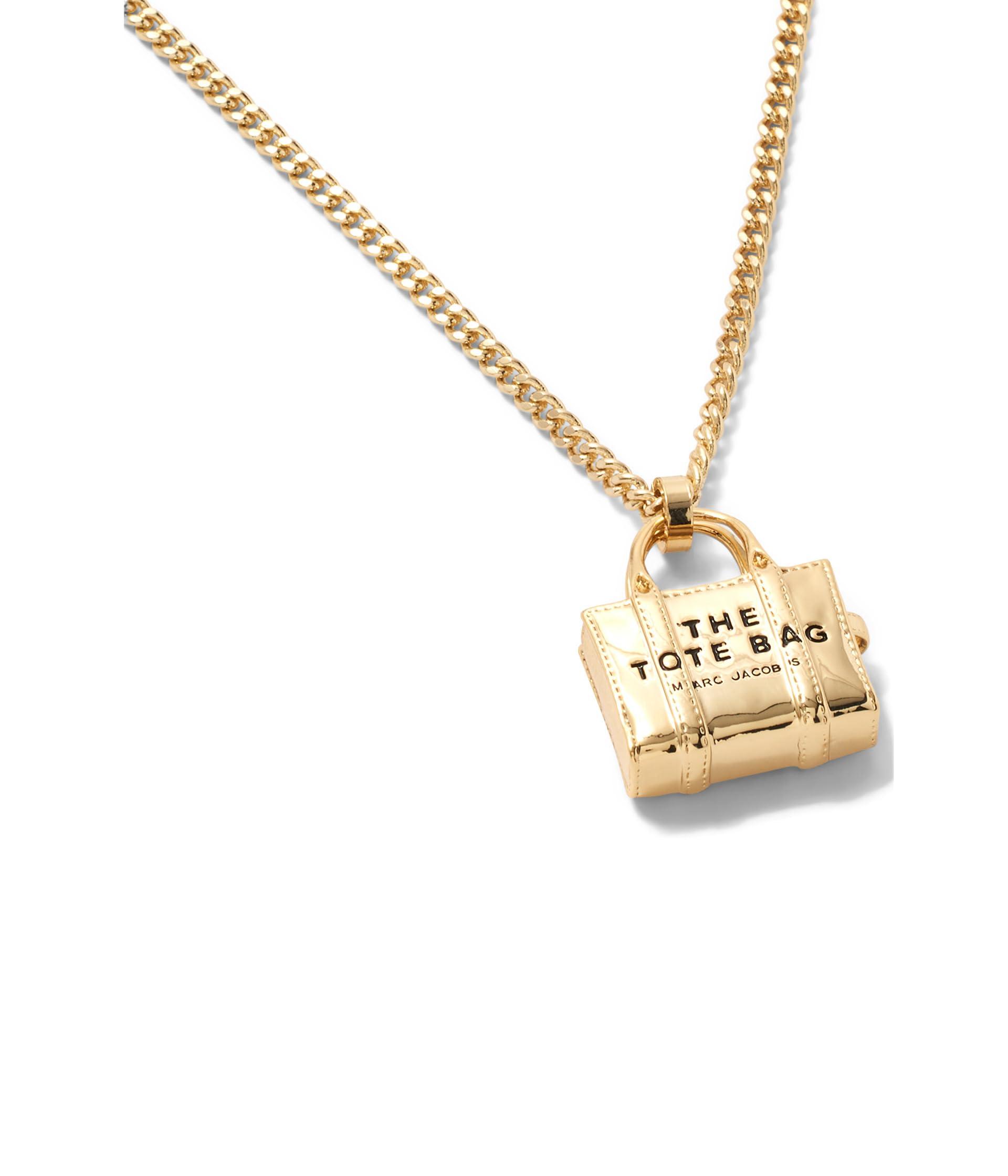 Marc Jacobs The Tote Bag Pendant Necklace in Metallic | Lyst