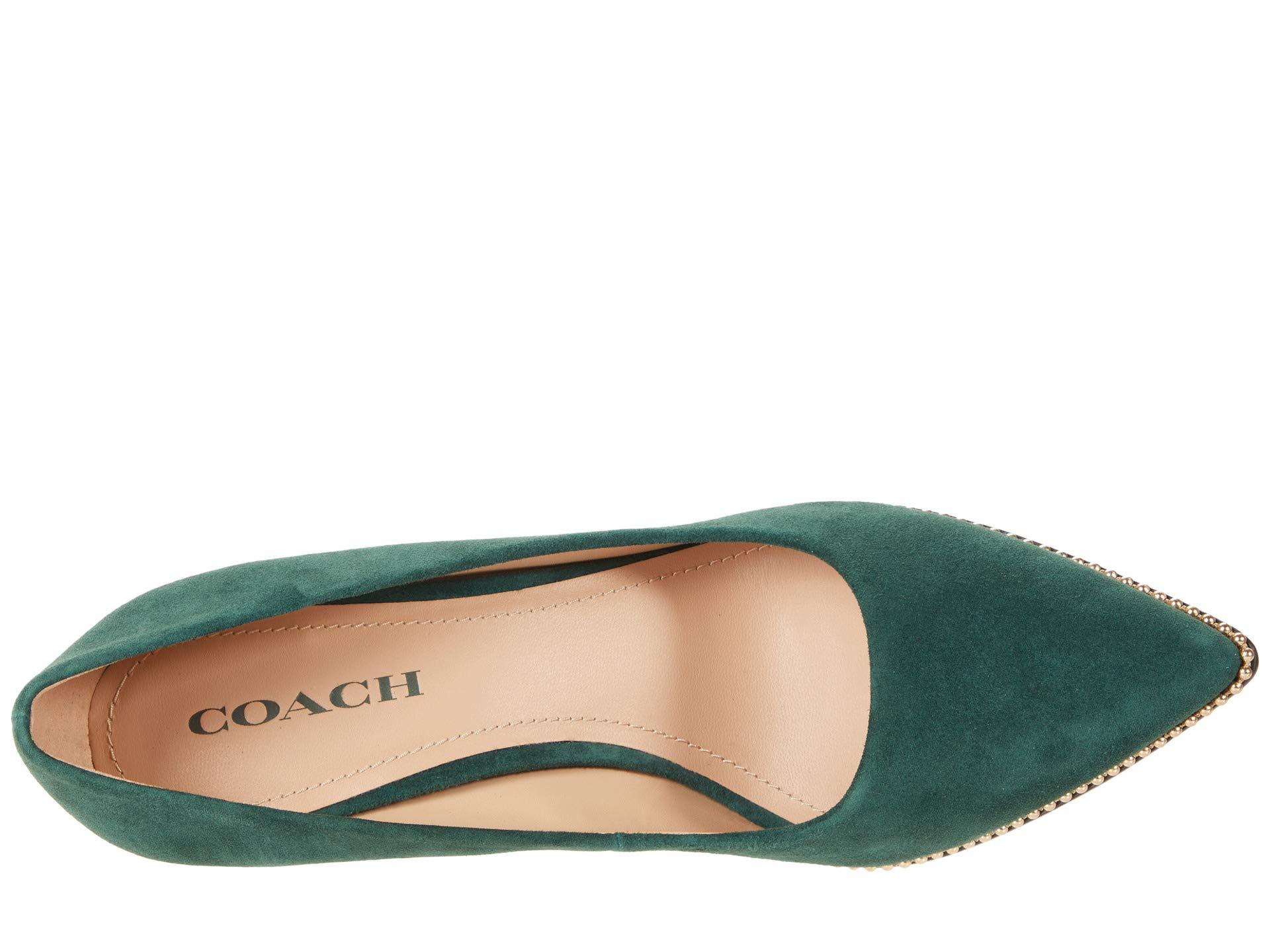 COACH Leather 85 Mm Waverly Pump With Beadchain in Green Lyst