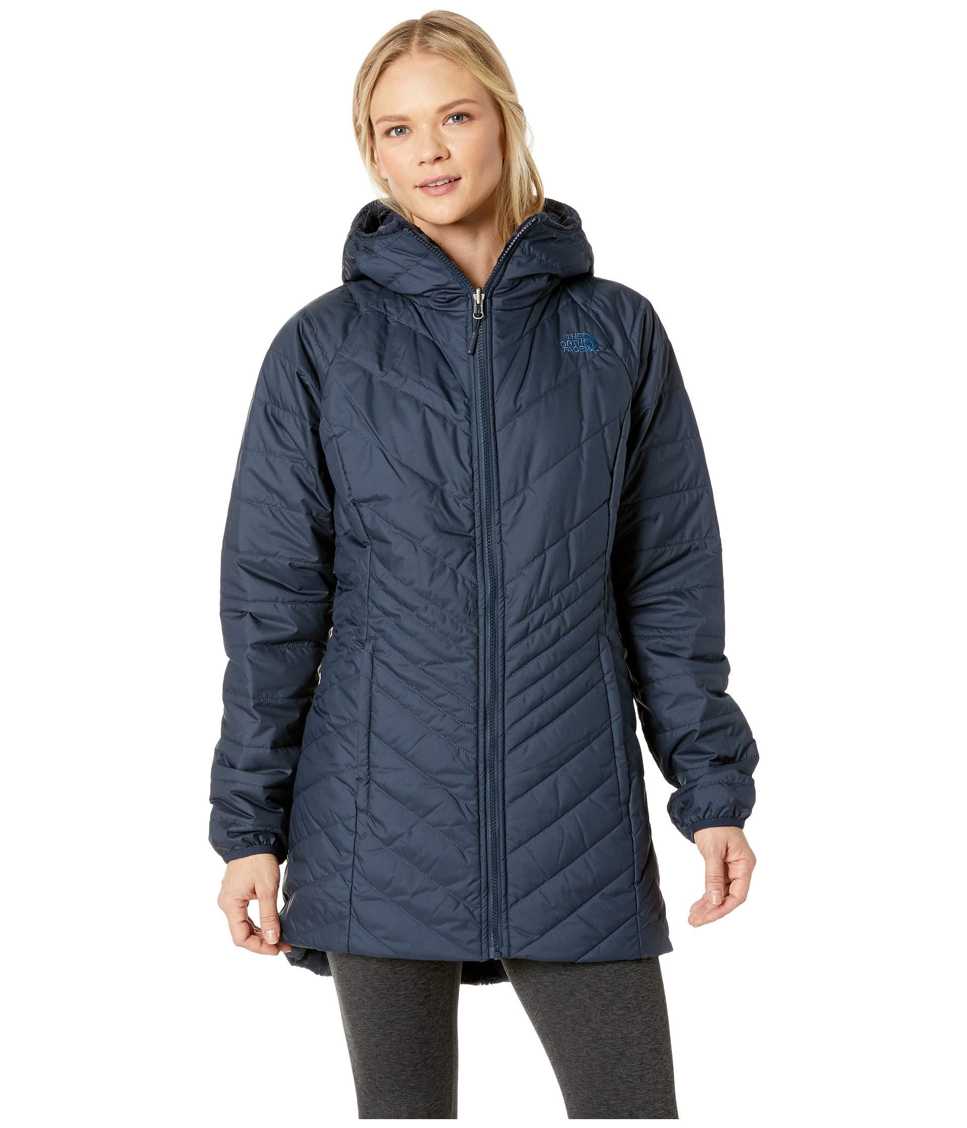 The North Face Fleece Mossbud Insulated Reversible Parka in Navy (Blue