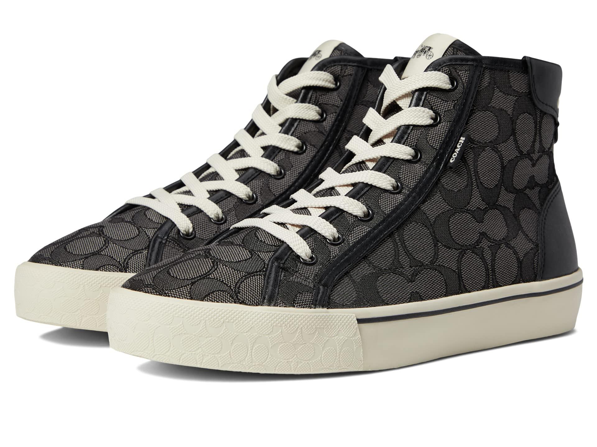 COACH Citysole Jacquard Hightop Platform in Black Lyst