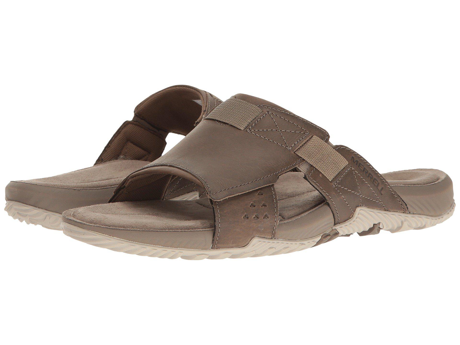 Merrell Terrant Slide Open Toe Sandals in Brown for Men | Lyst