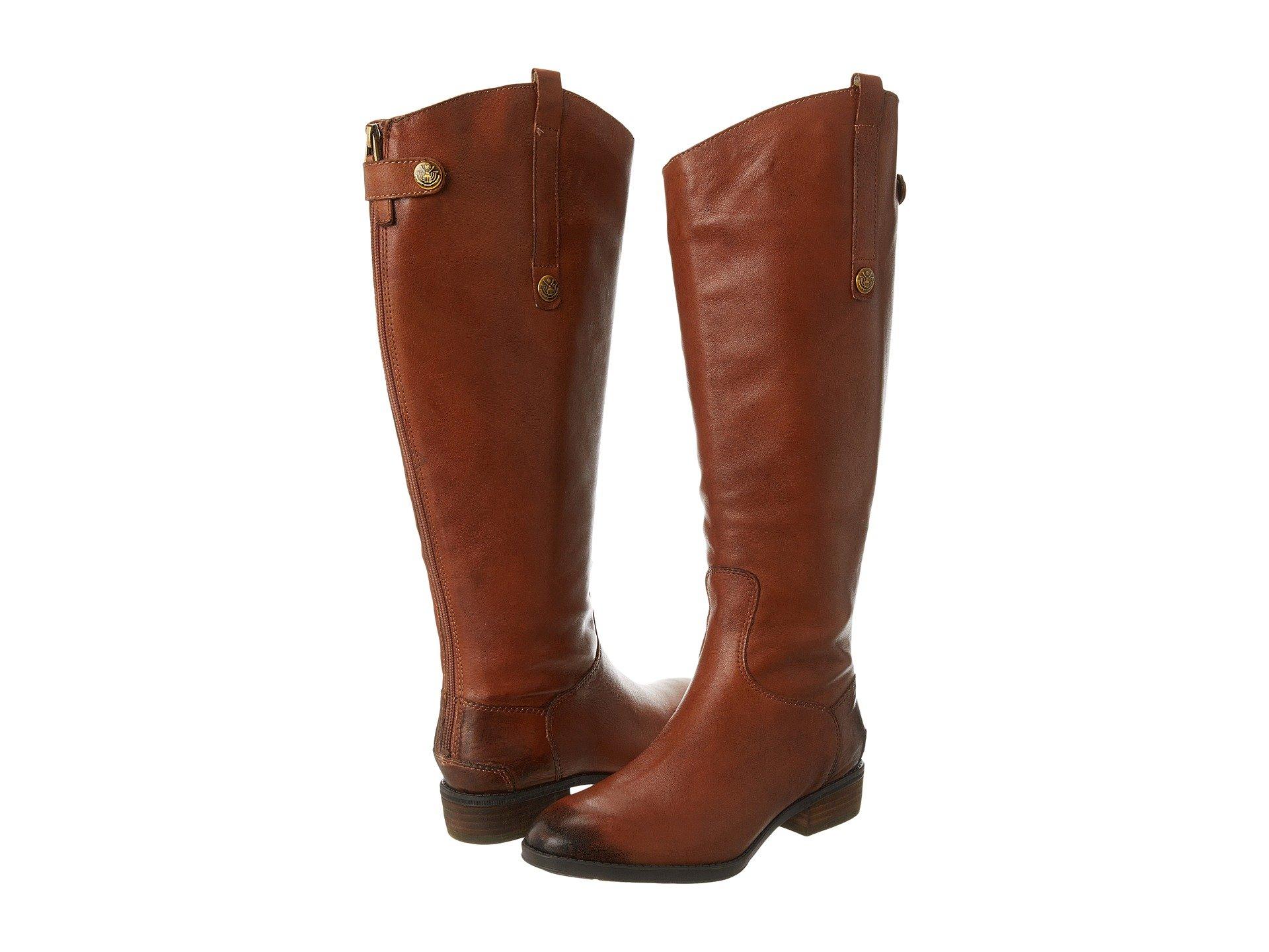 wide calf leather riding boot