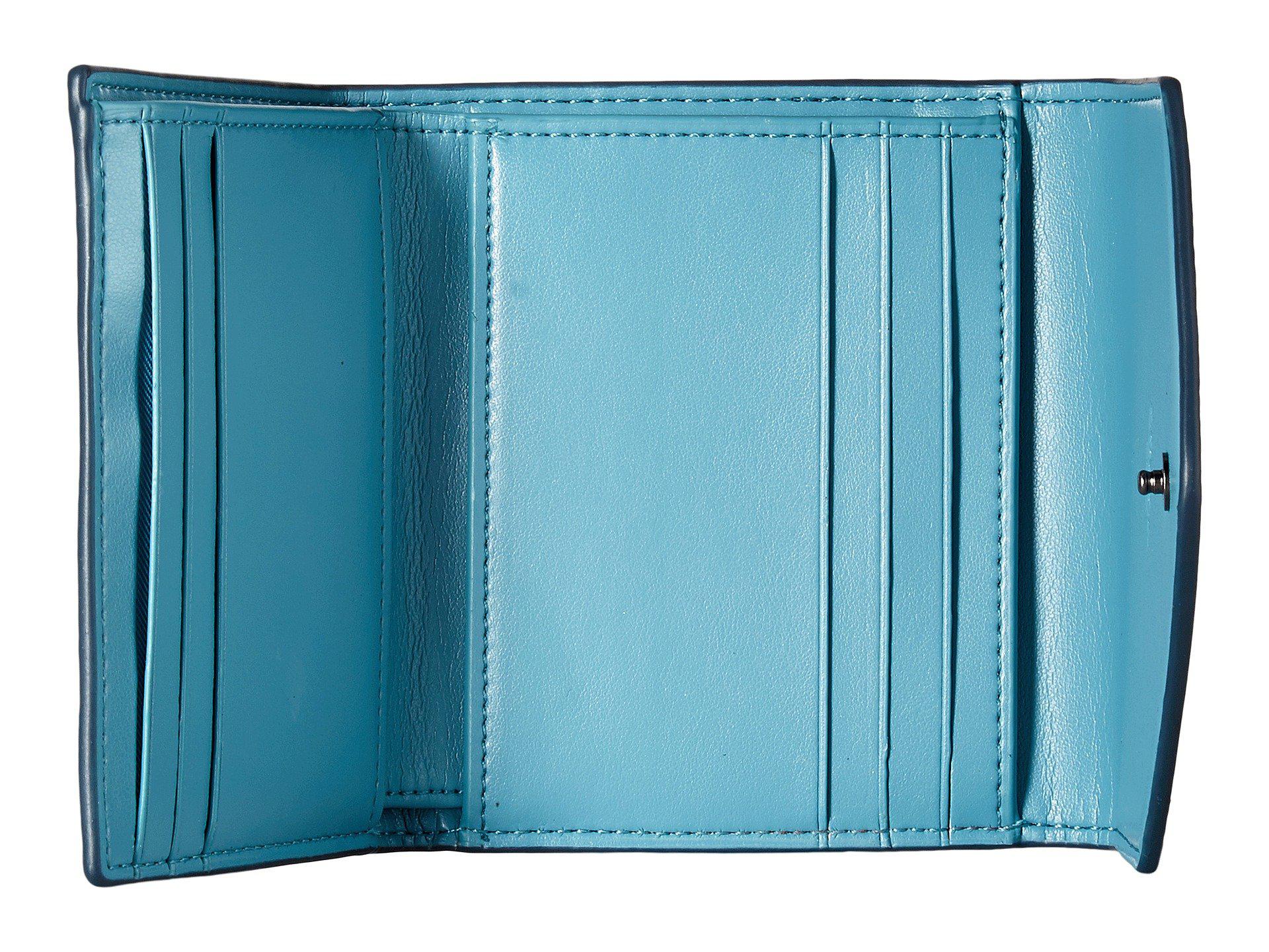 COACH Leather Box Program Snoopy Small Wallet in Blue - Lyst
