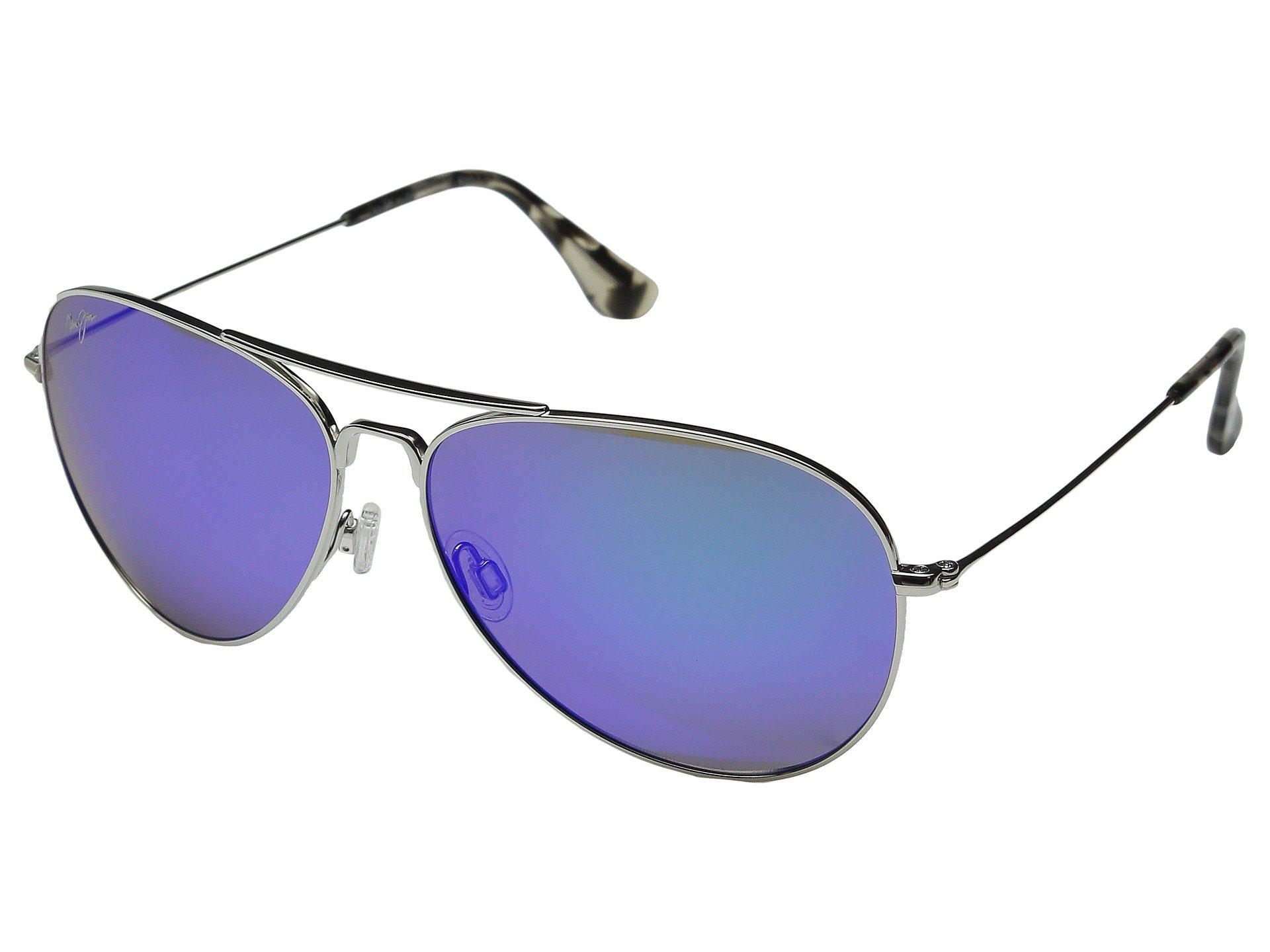 Lyst - Maui Jim Mavericks (silver/blue Hawaii) Sport Sunglasses in Blue